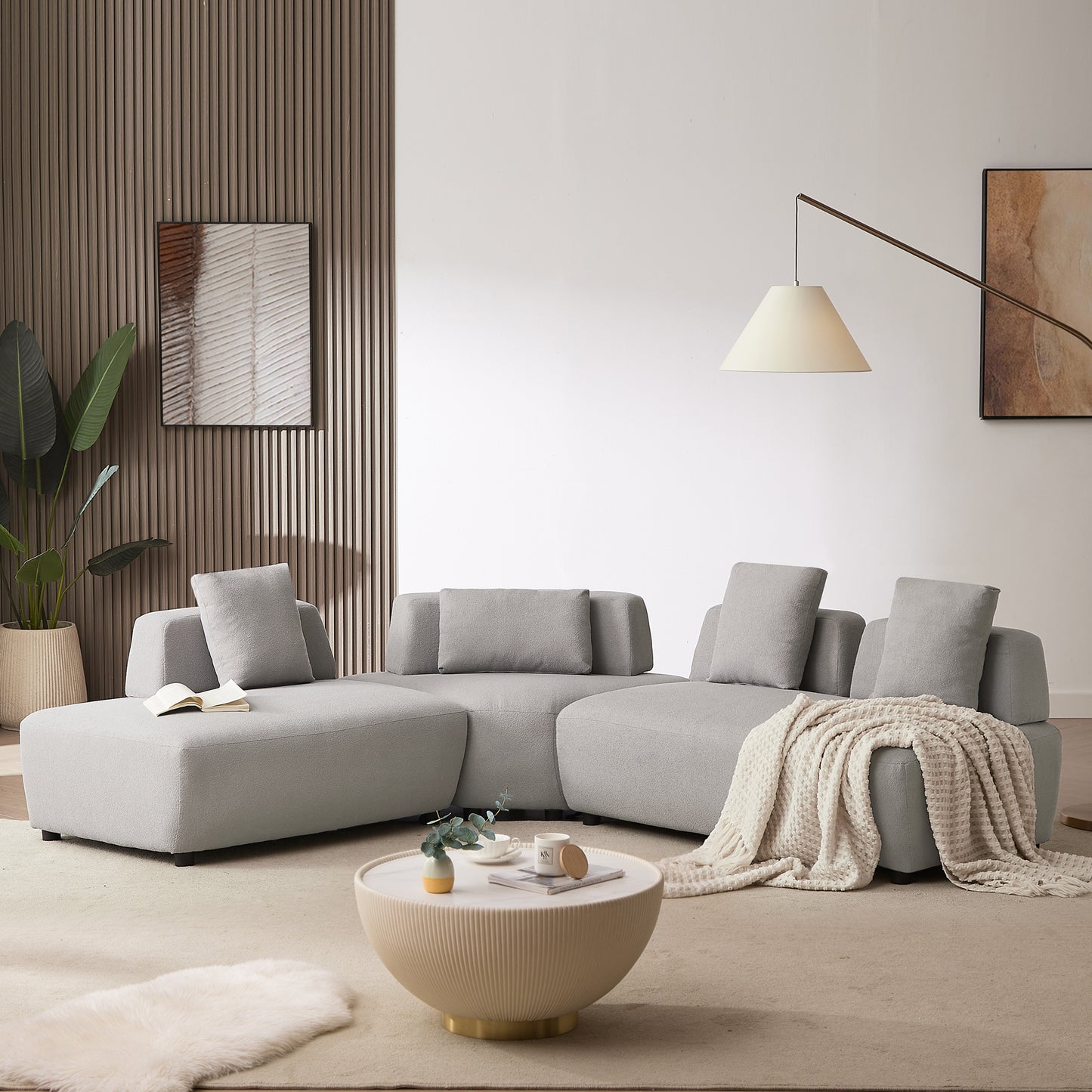 Napa Contemporary 3-piece Convertible Sectional