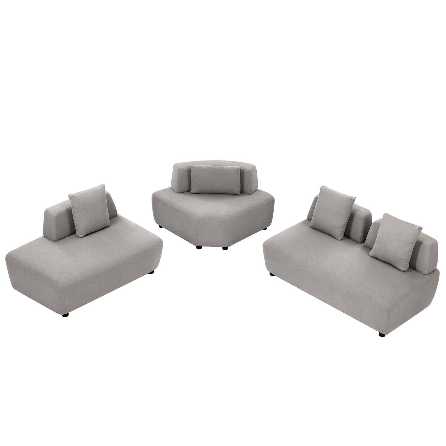 Napa Contemporary 3-piece Convertible Sectional
