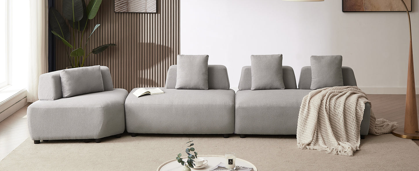 Napa Contemporary 3-piece Convertible Sectional