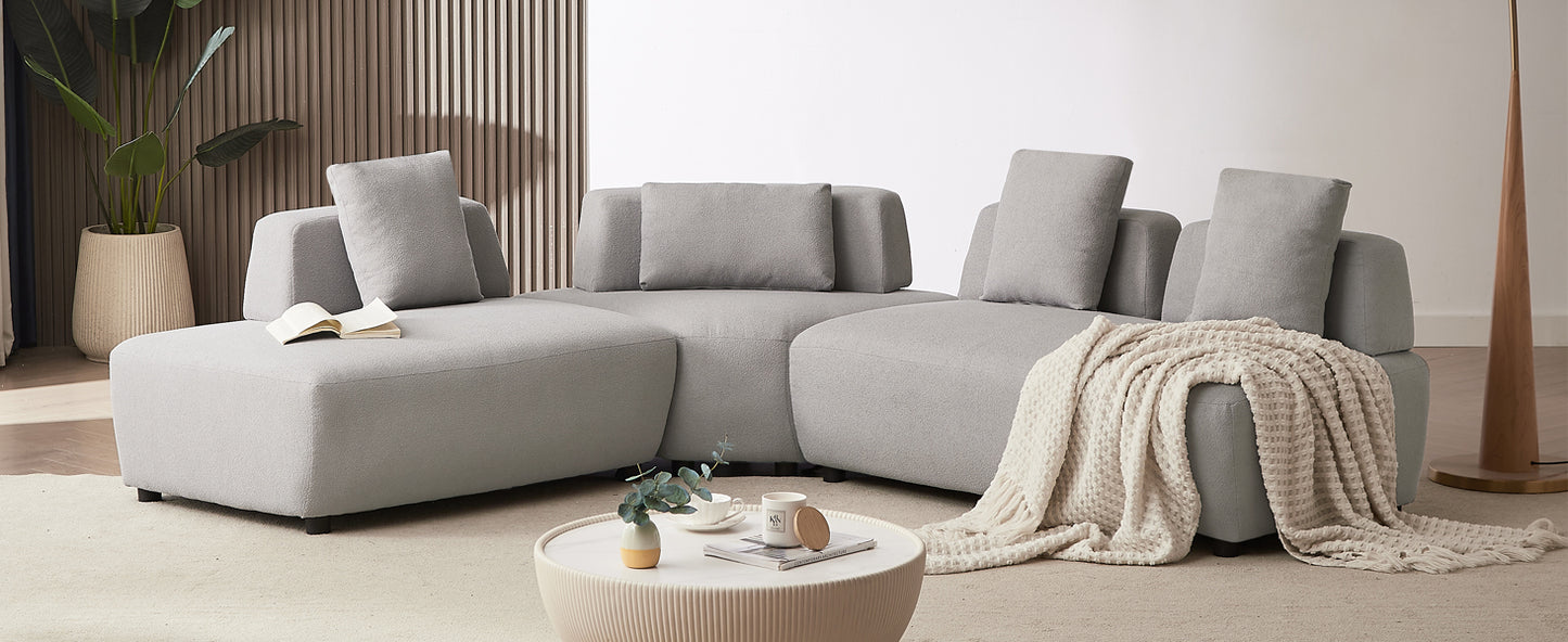 Napa Contemporary 3-piece Convertible Sectional