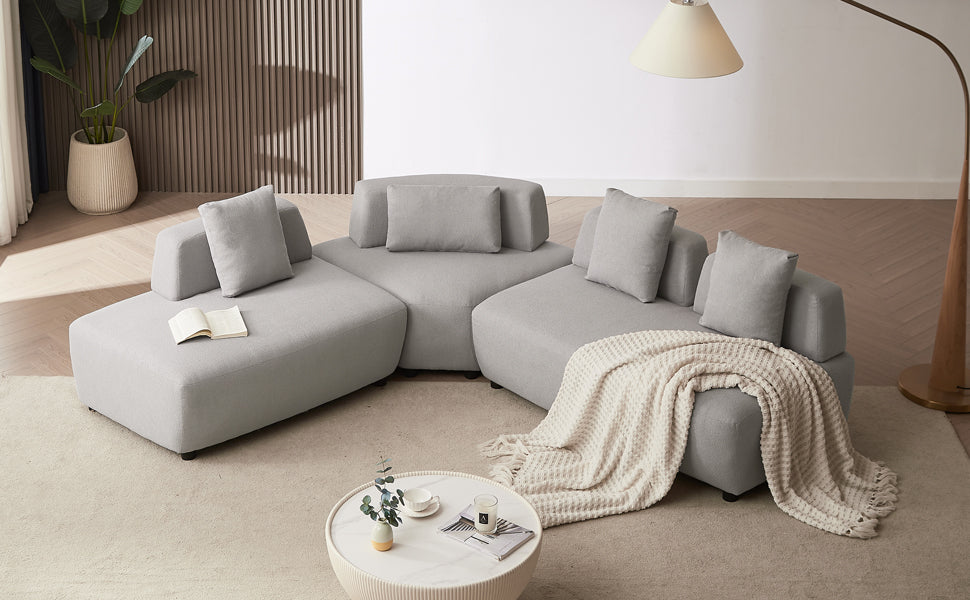 Napa Contemporary 3-piece Convertible Sectional