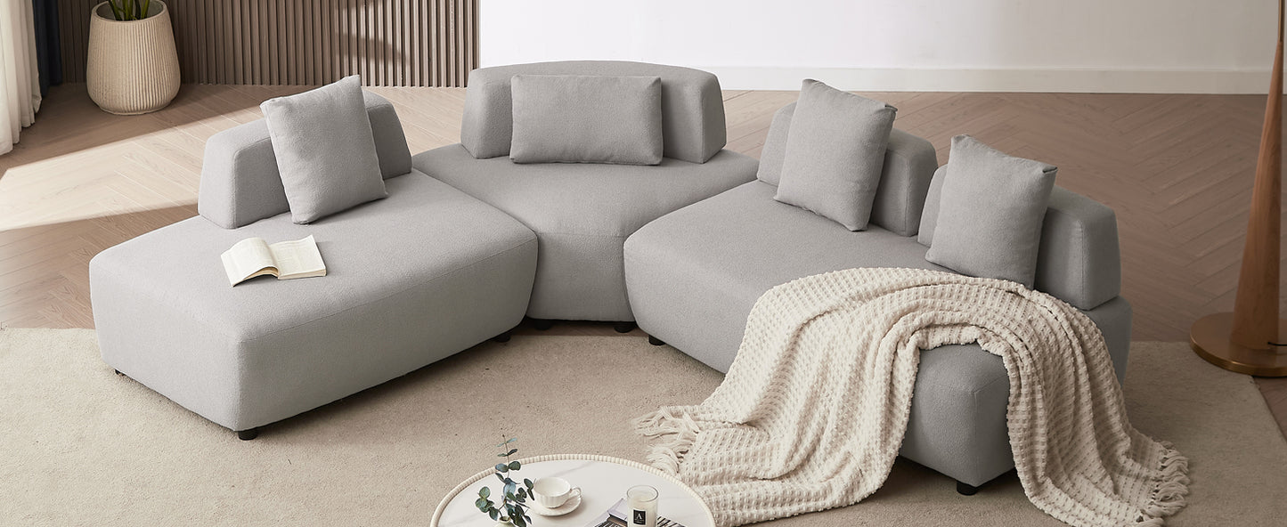 Napa Contemporary 3-piece Convertible Sectional