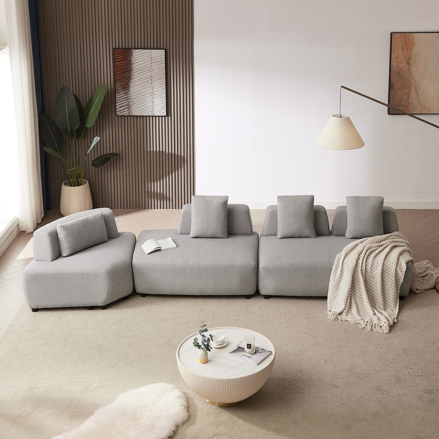 Napa Contemporary 3-piece Convertible Sectional