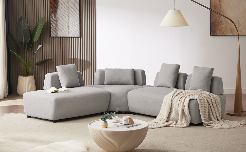 Napa Contemporary 3-piece Convertible Sectional