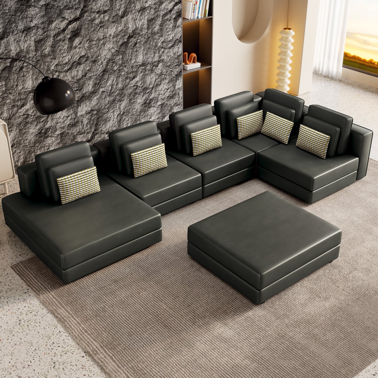 Luz Contemporary Modular Sectional Sofa
