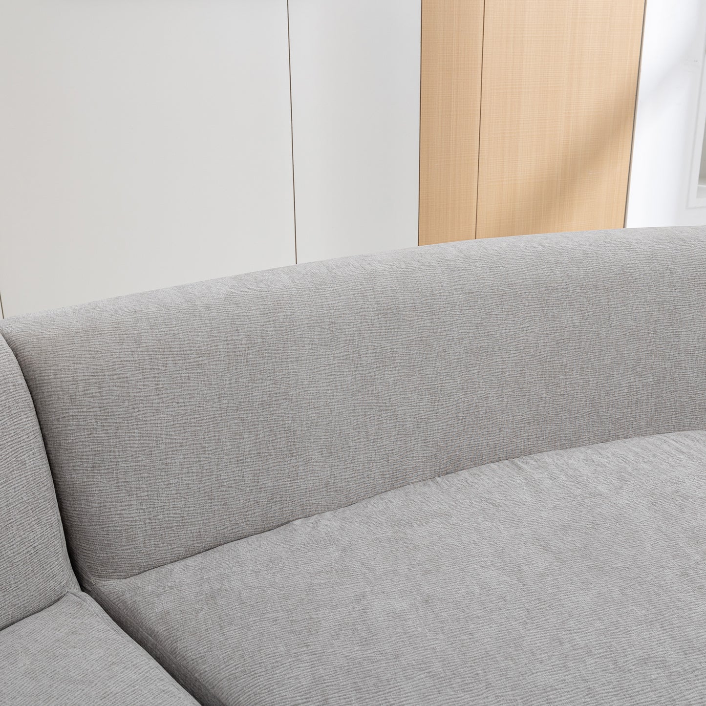 Healdsburg Contemporary Chenille Curved Sectional