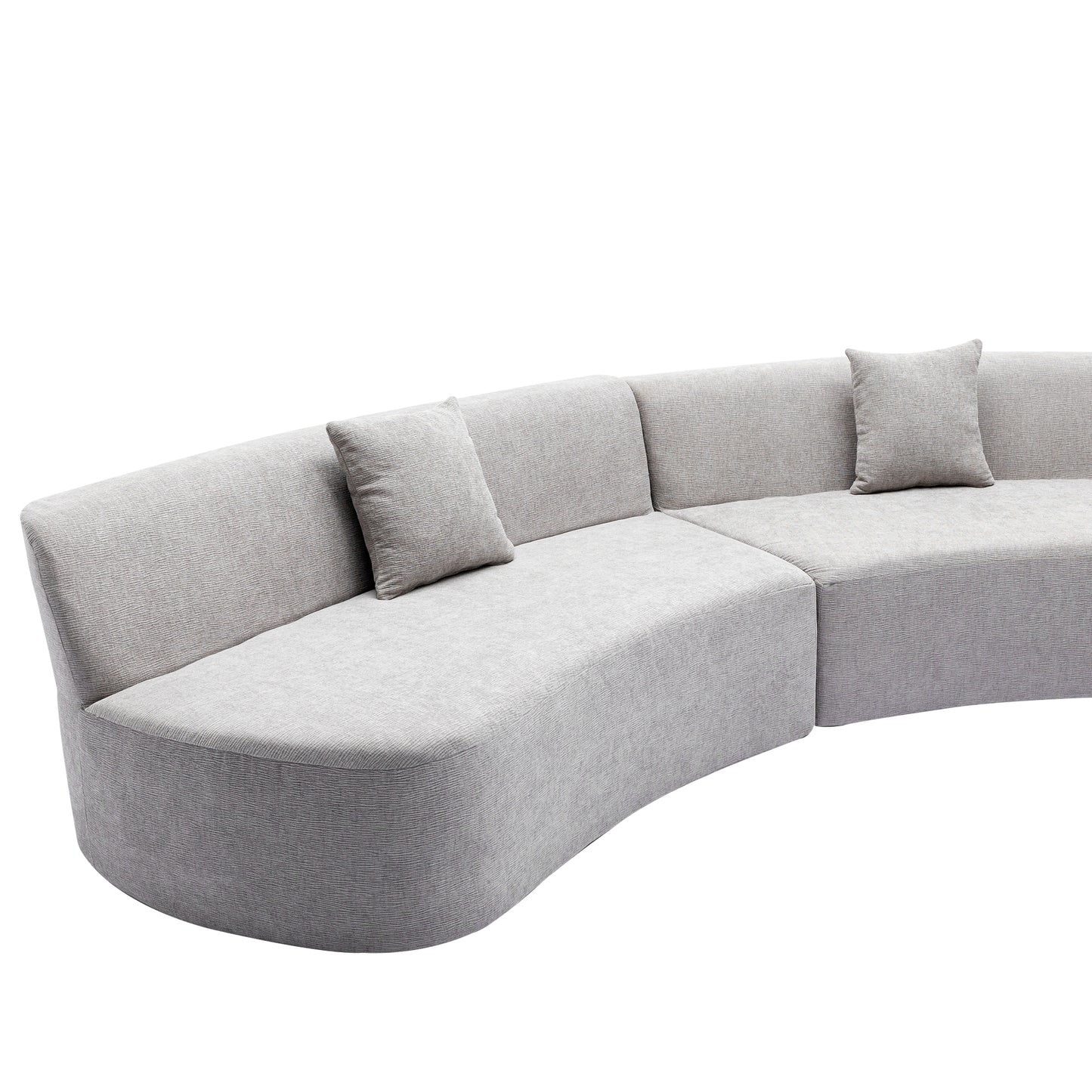 Healdsburg Contemporary Chenille Curved Sectional