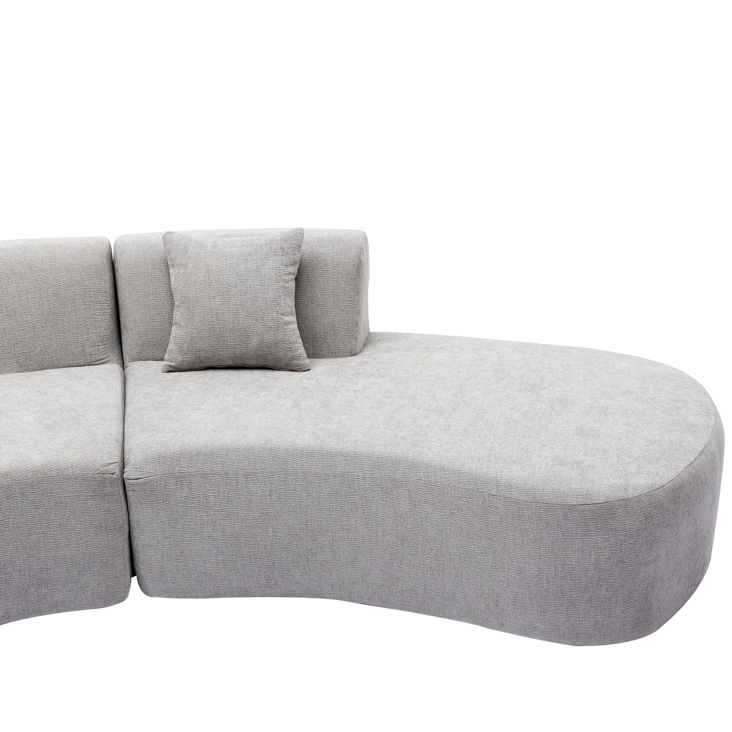 Healdsburg Contemporary Chenille Curved Sectional