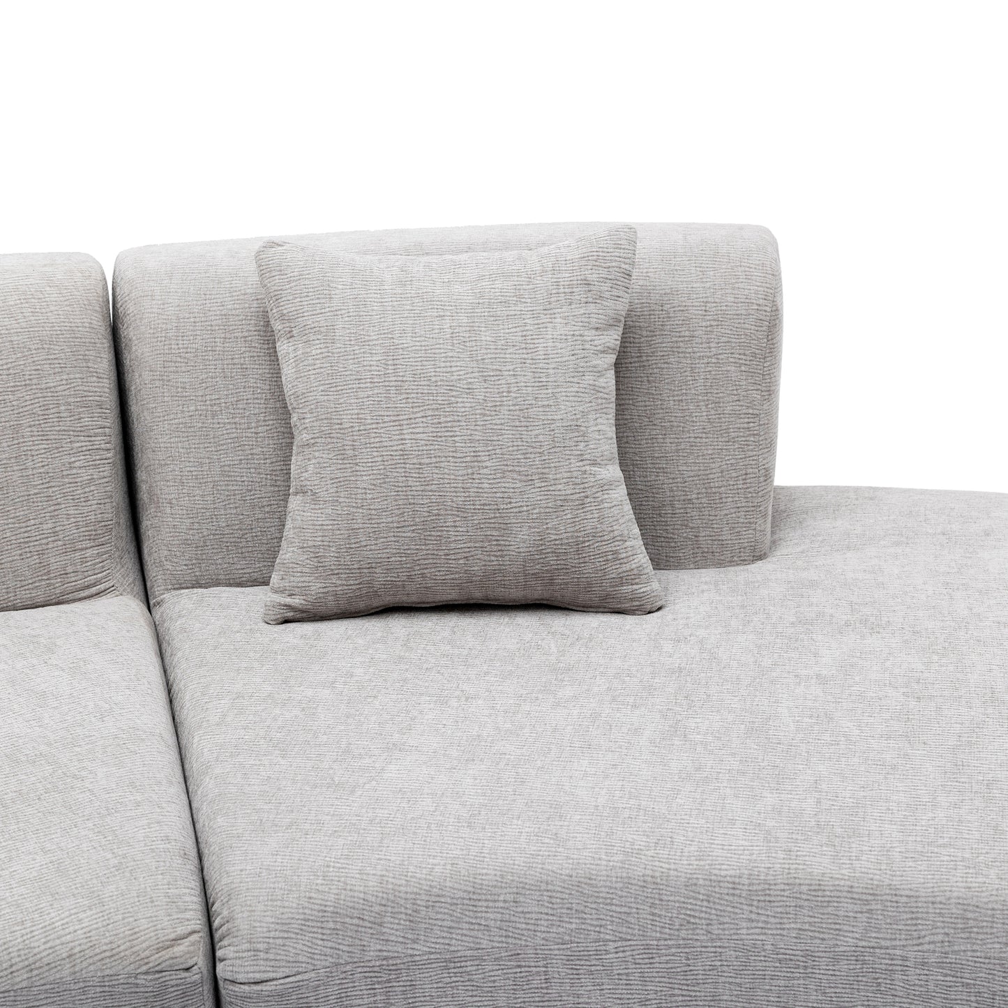 Healdsburg Contemporary Chenille Curved Sectional