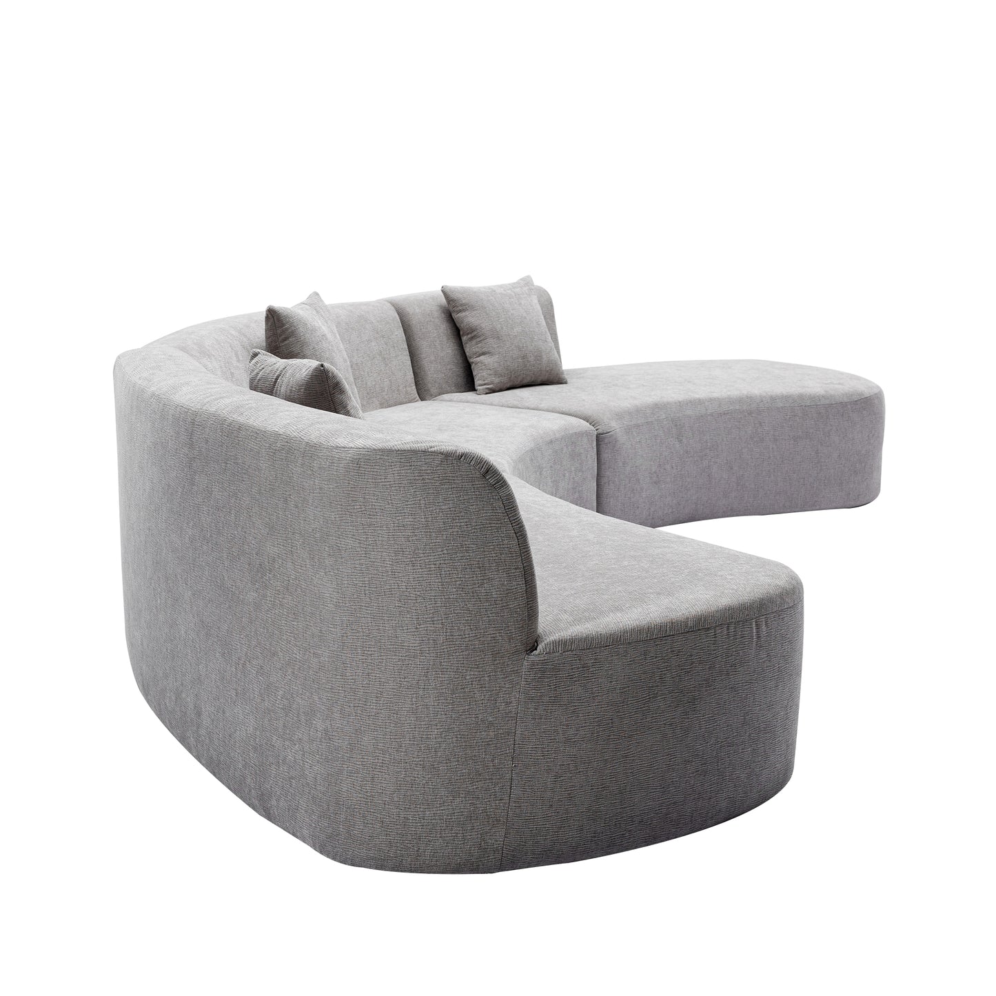 Healdsburg Contemporary Chenille Curved Sectional