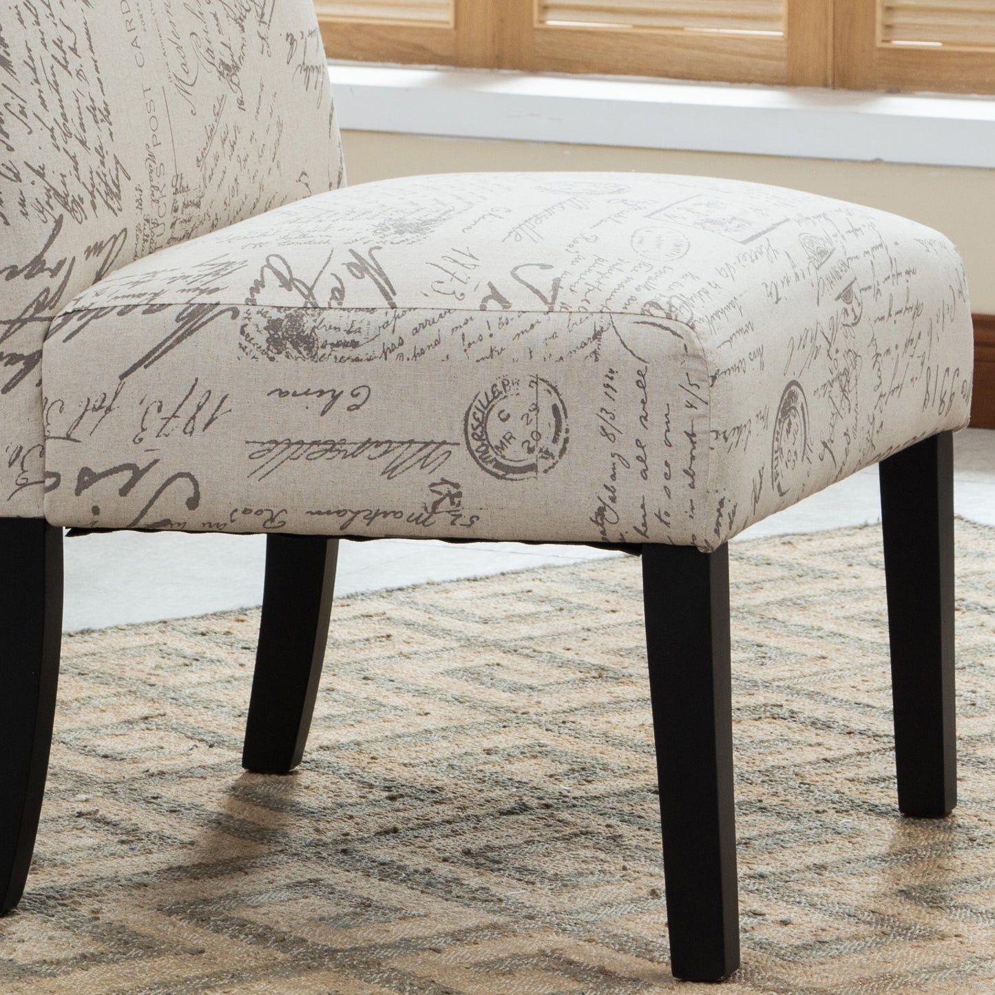 Lula Modern Botticelli Print Fabric Chair