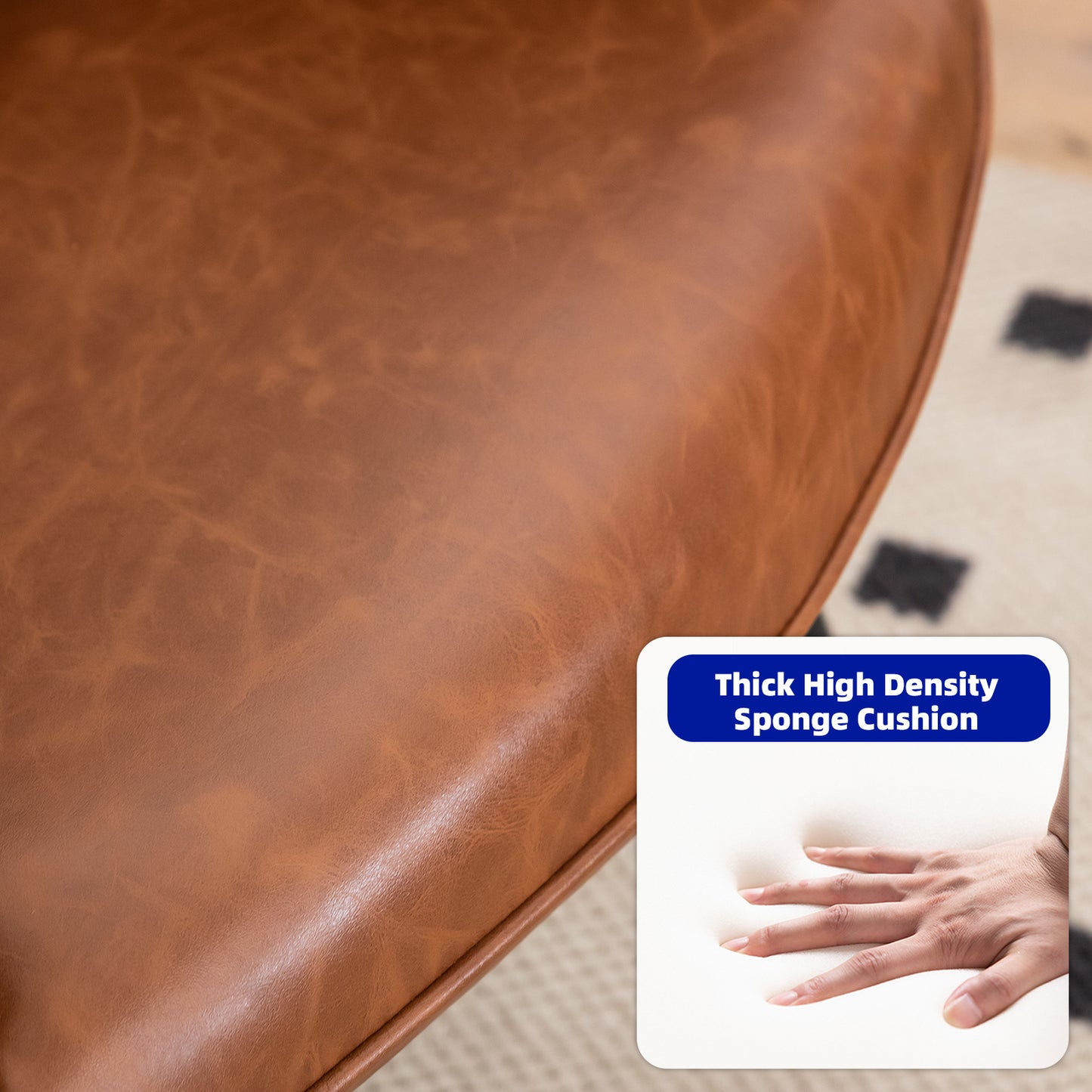 Lazzareschi Contemporary Bonded Leather Accent Chair
