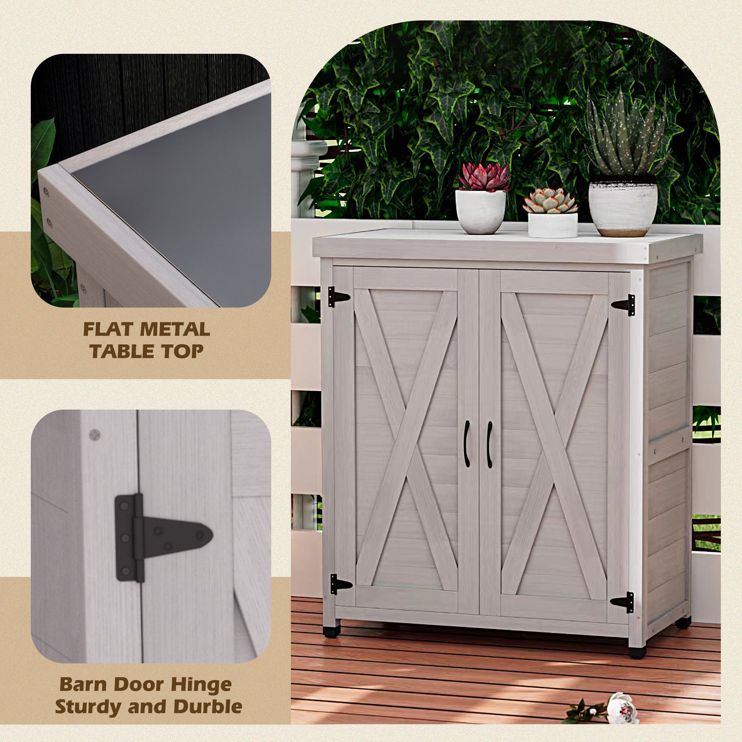 Elmcrest Modern Potting Storage Work Bench