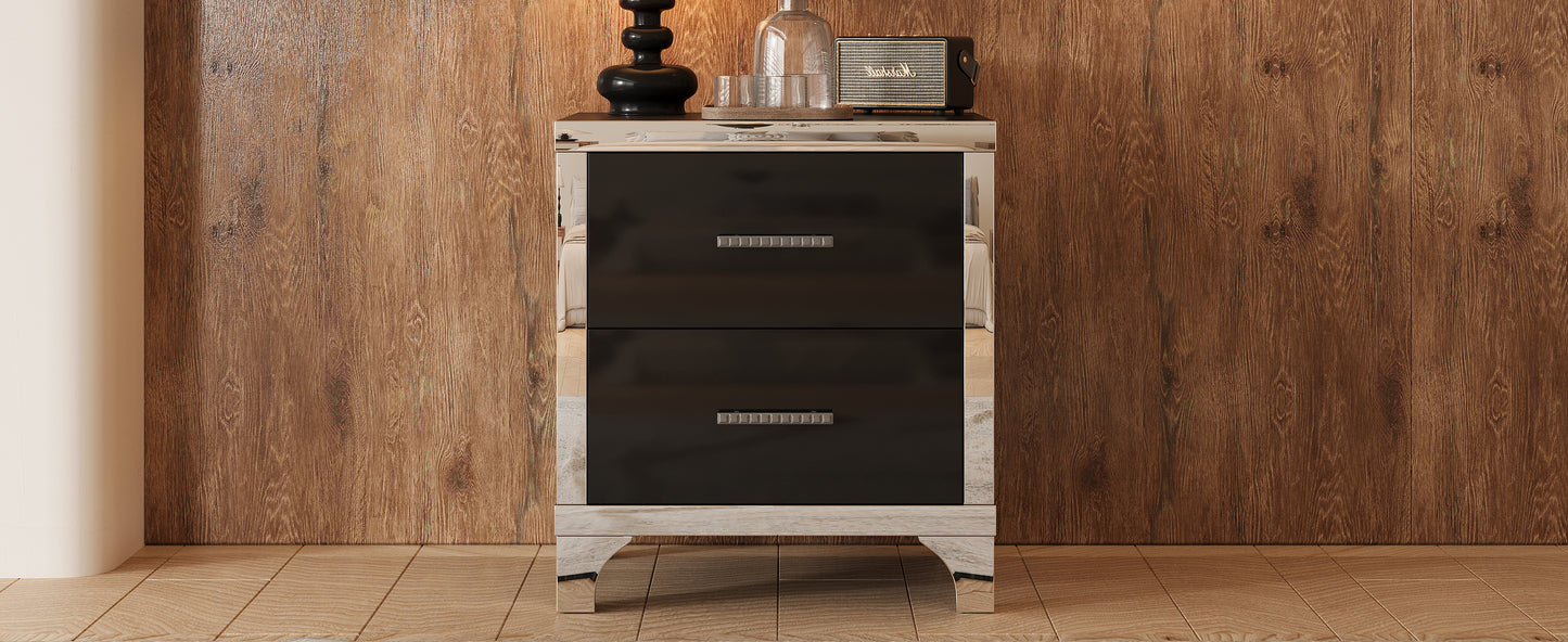 Silverleaf Modern Mirrored Nightstand