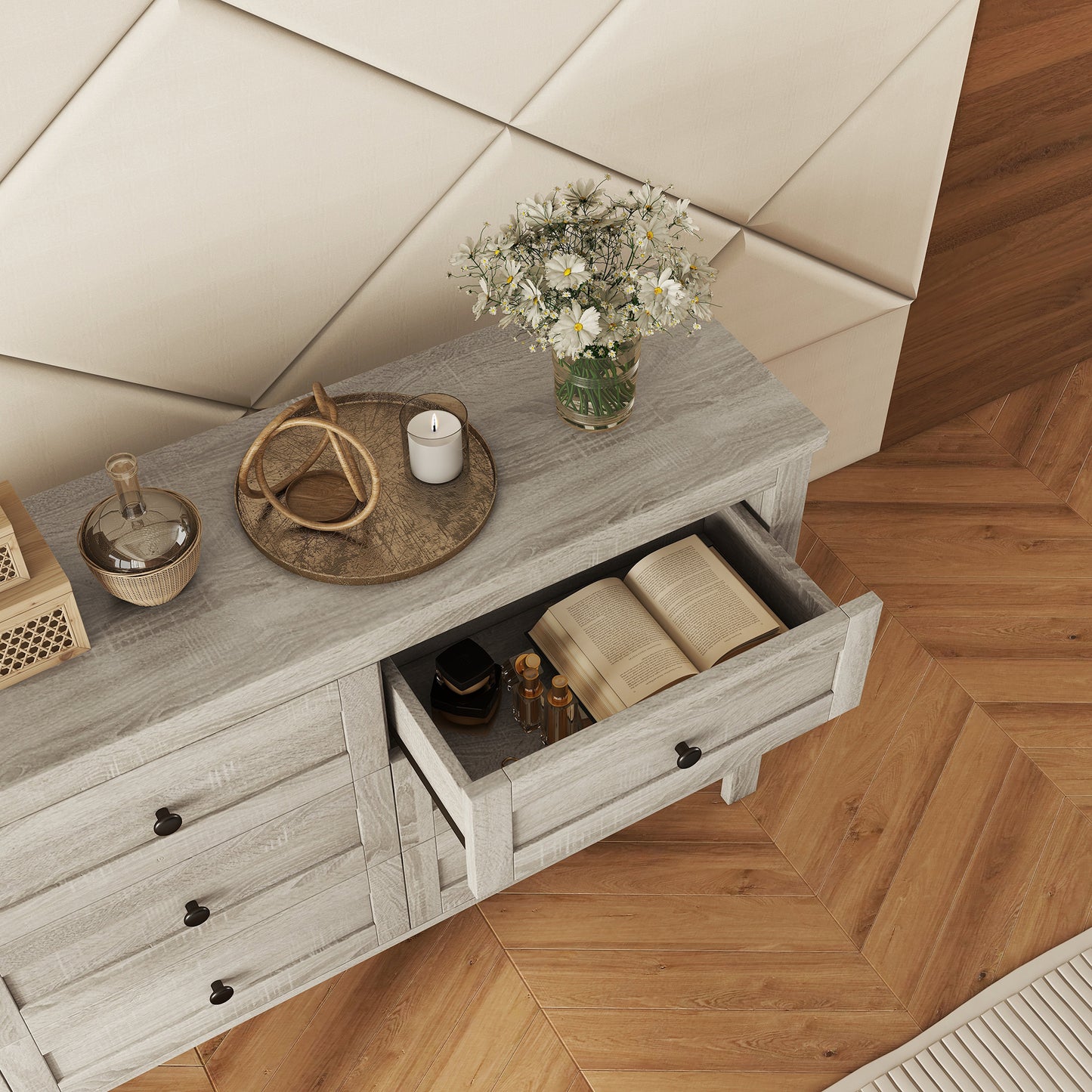 Lazzareschi Contemporary Wooden Storage Dresser
