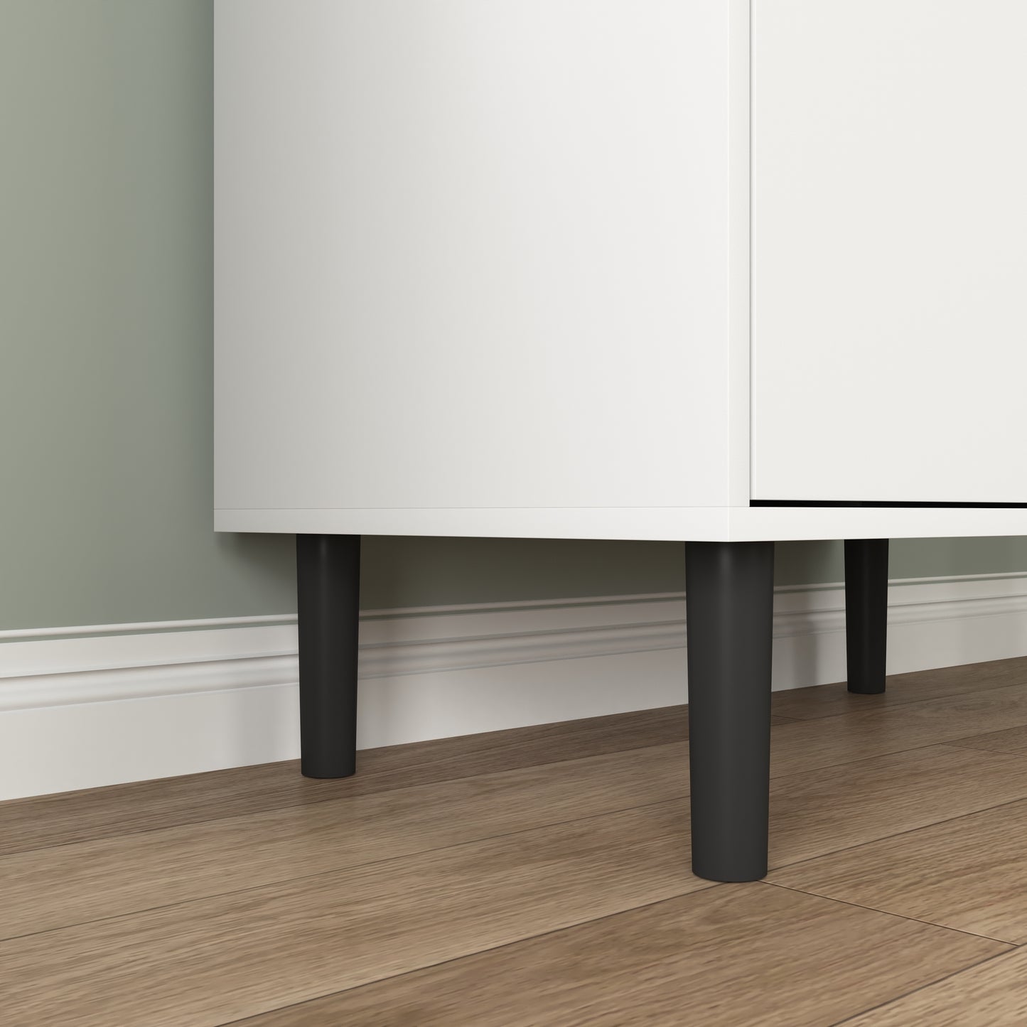 Calista Modern Tempered Glass Storage Cabinet