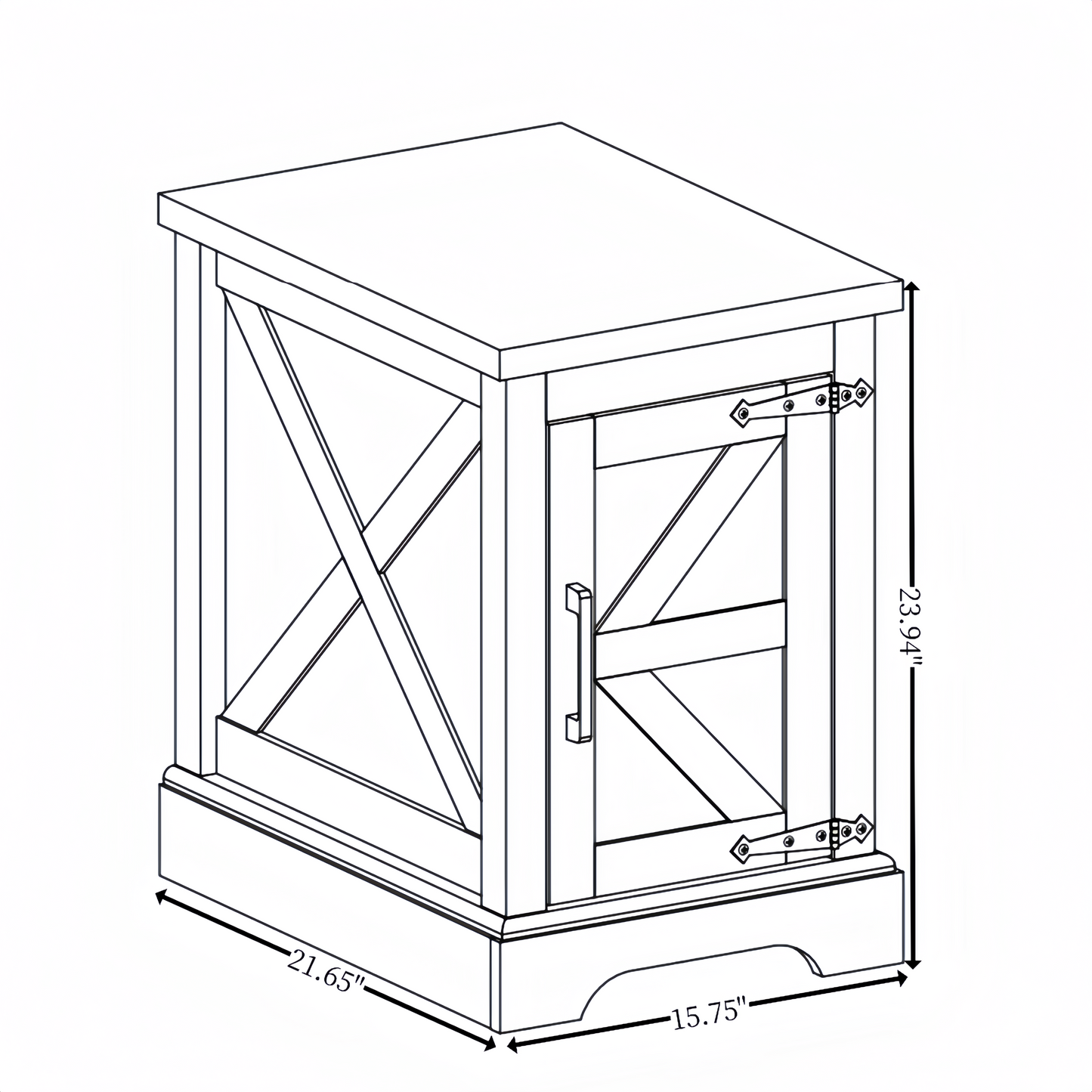 Marites Craftsman Oak Farmhouse End Table