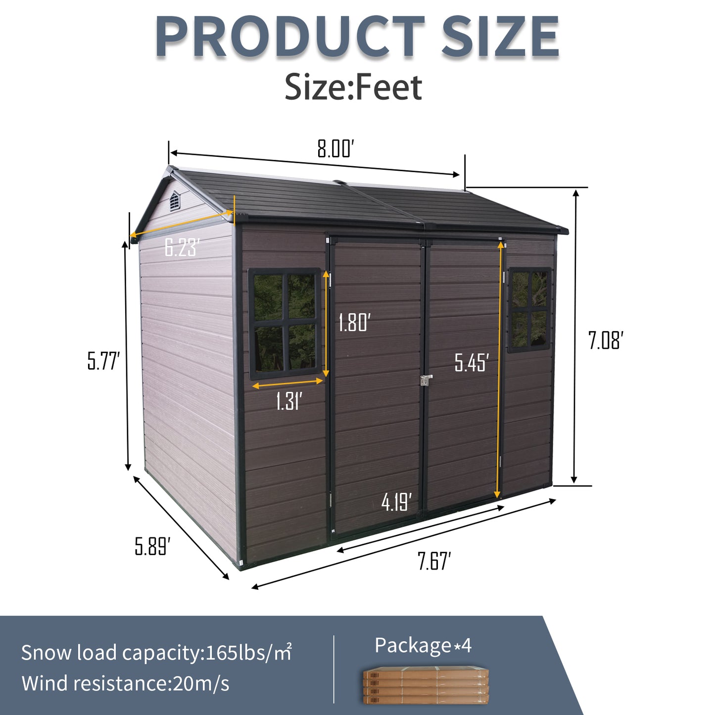 Centerville Industrial Outdoor Resin Storage Shed