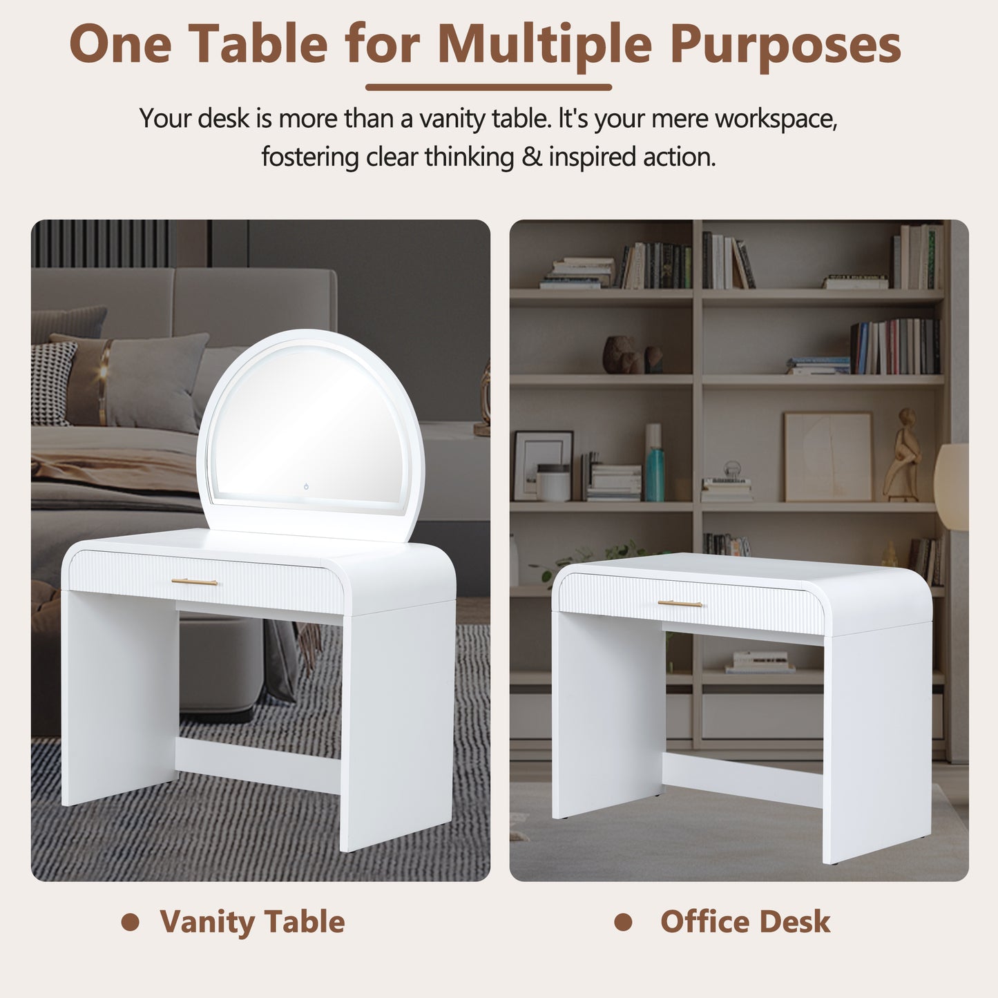 Mission Modern Makeup Vanity with Touch