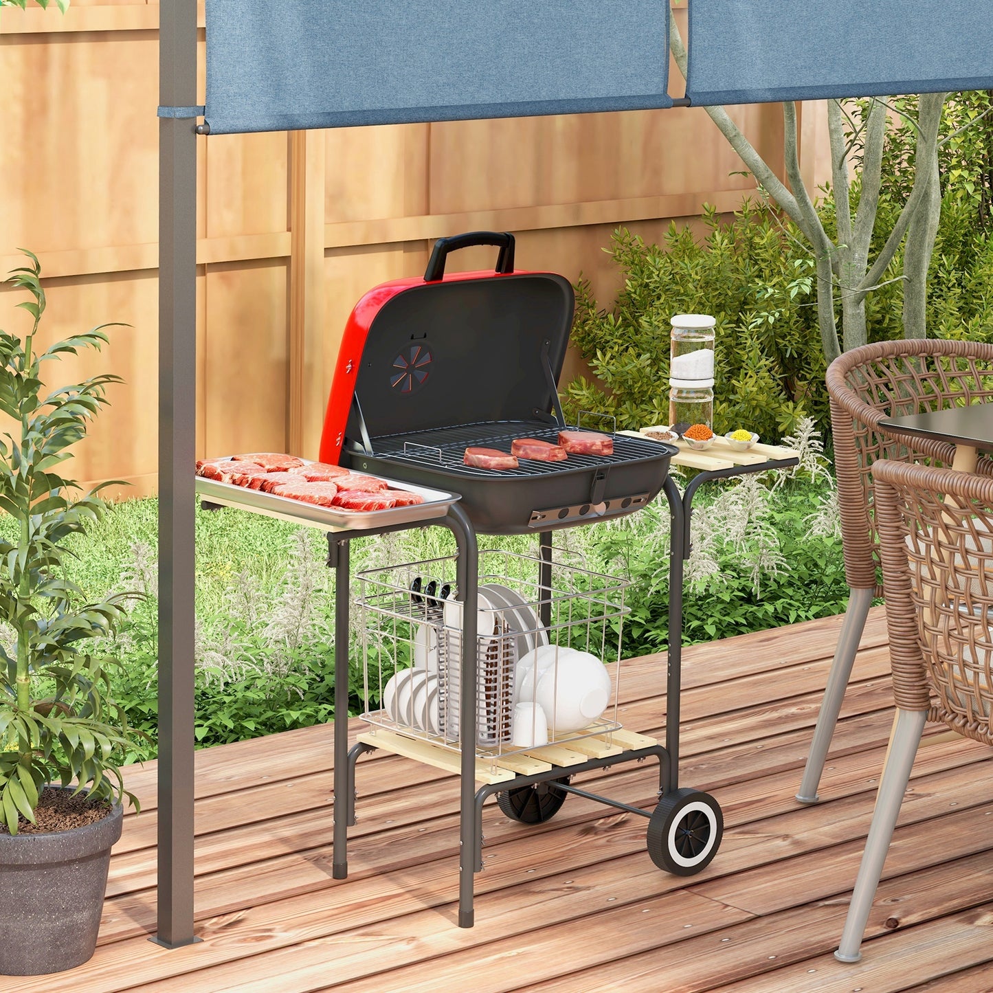 Jiron Industrial Portable BBQ Grill