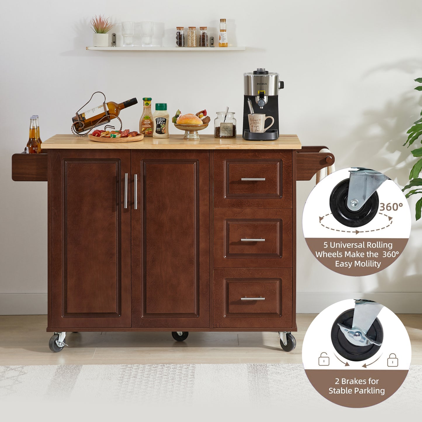 Bartholomew Modern Rolling Barn Dining Island