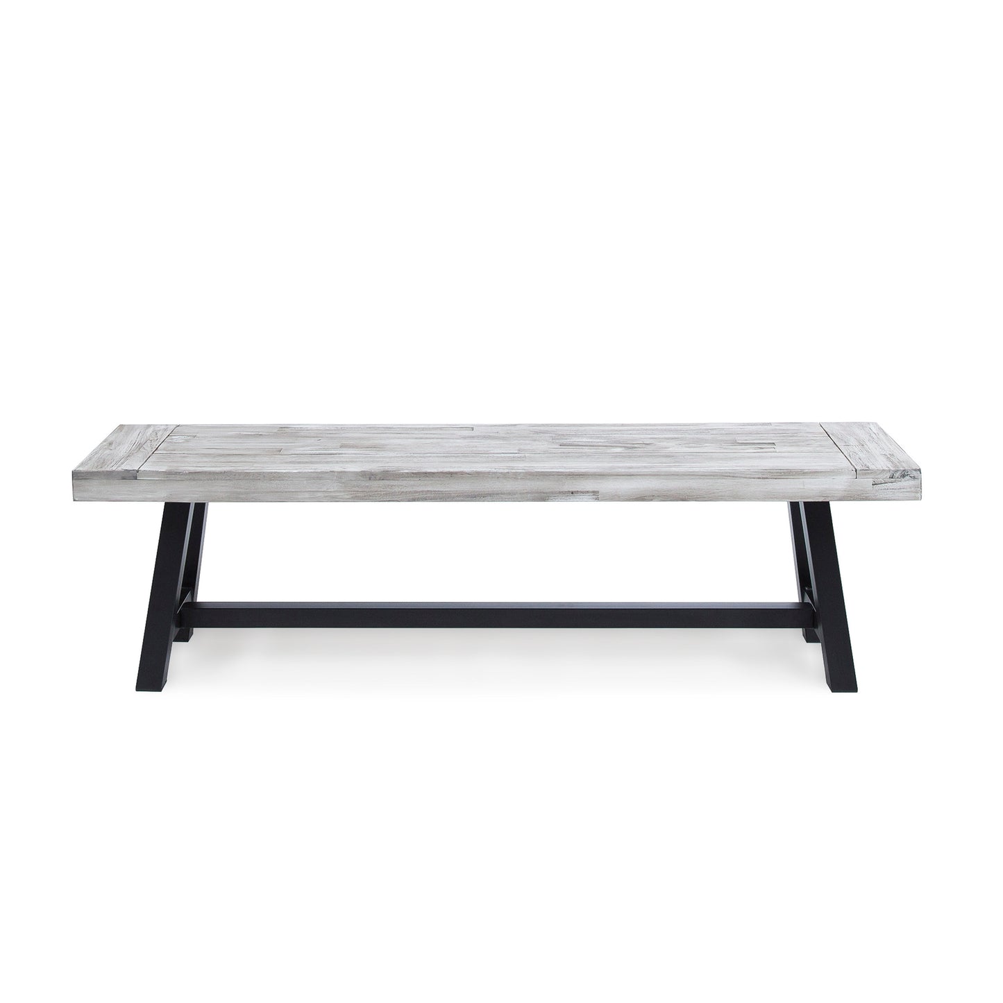 Emery Industrial Acacia Wood Bench
