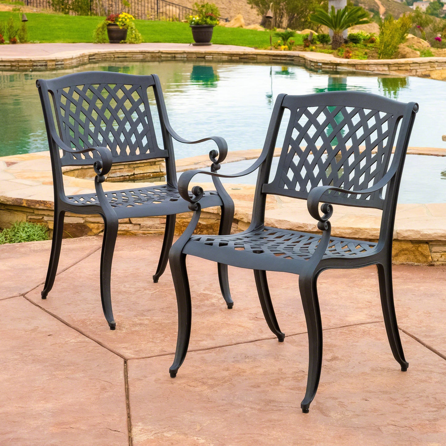Warmsprings Industrial Mesh Arch Chair