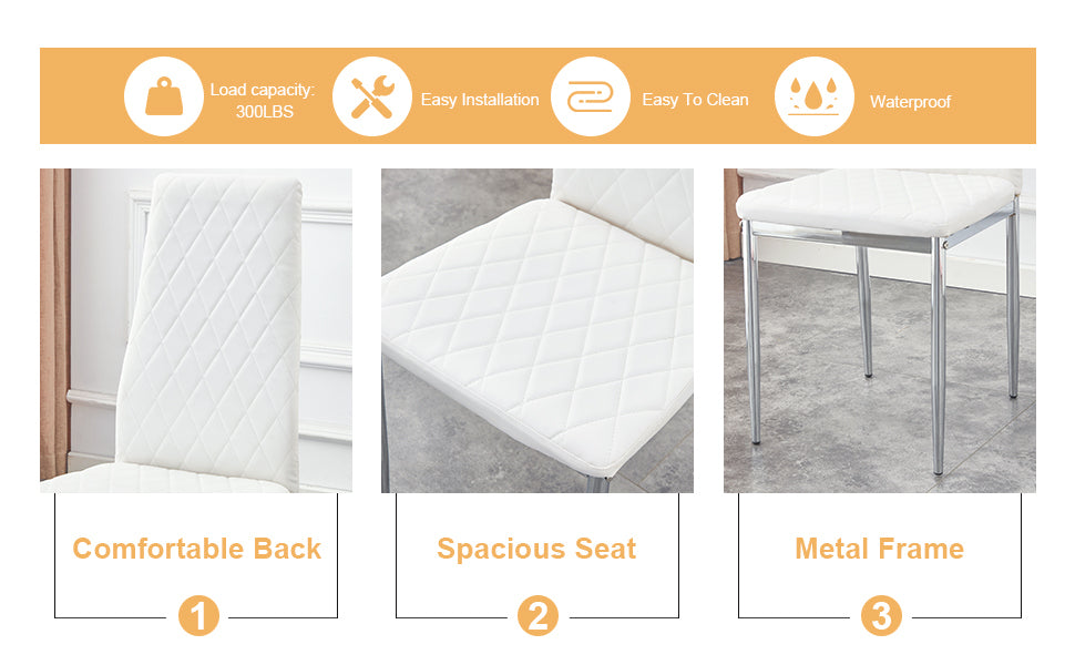 Jiron Modern Grid High-Back Chair Set