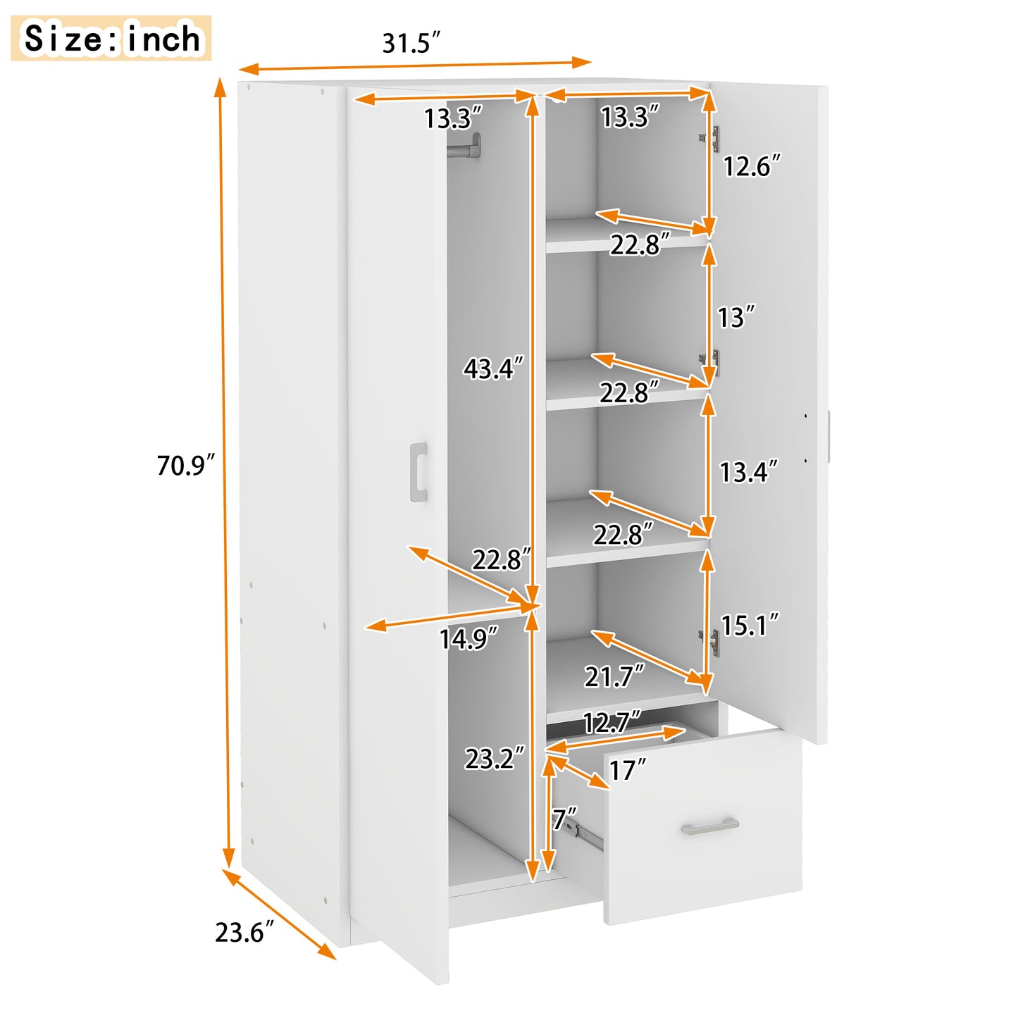 Napa Contemporary Wooden Armoire