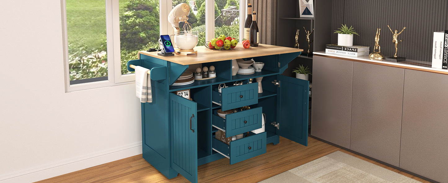 Cleo Modern Rolling Kitchen Cart