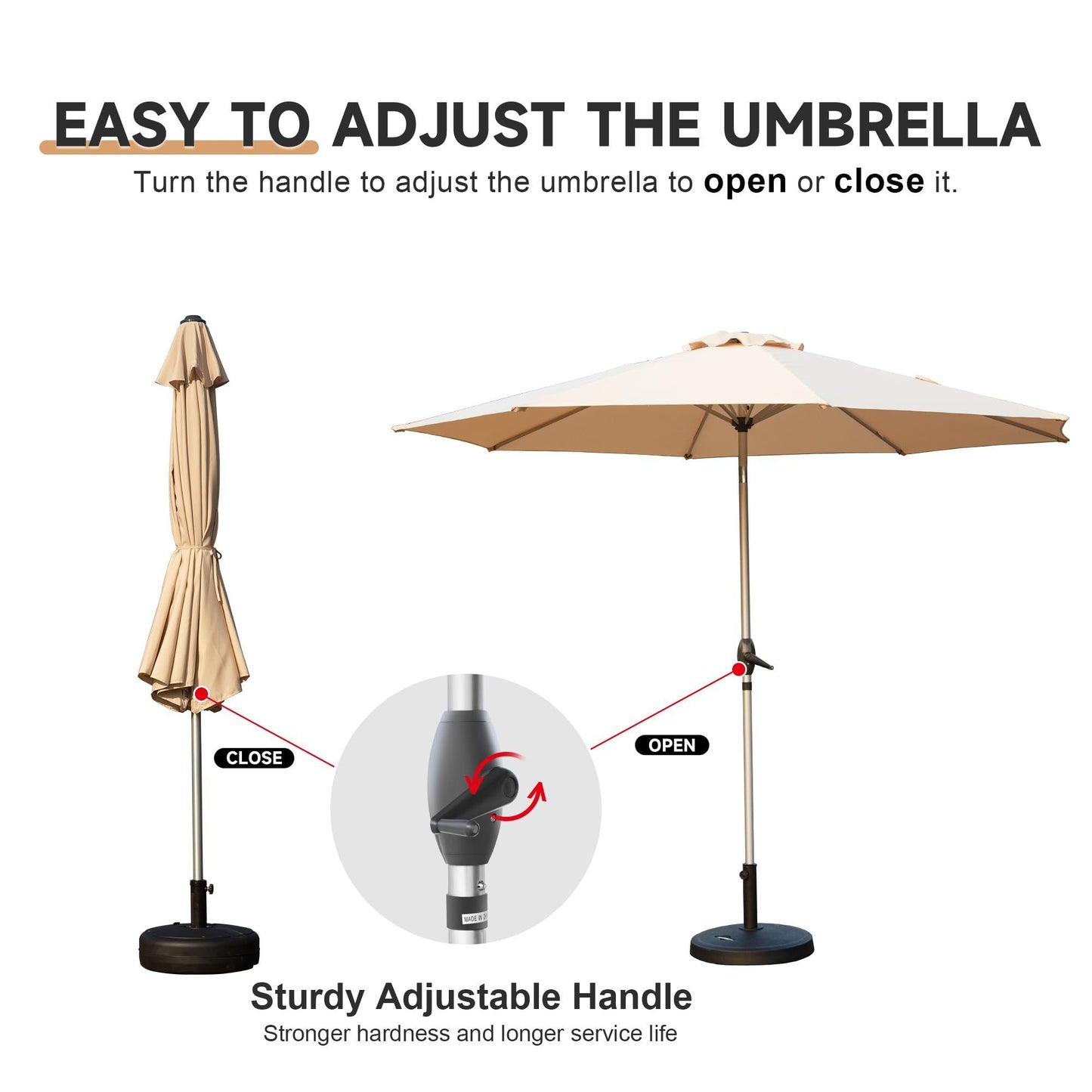 Warmsprings Contemporary Outdoor Patio Umbrella