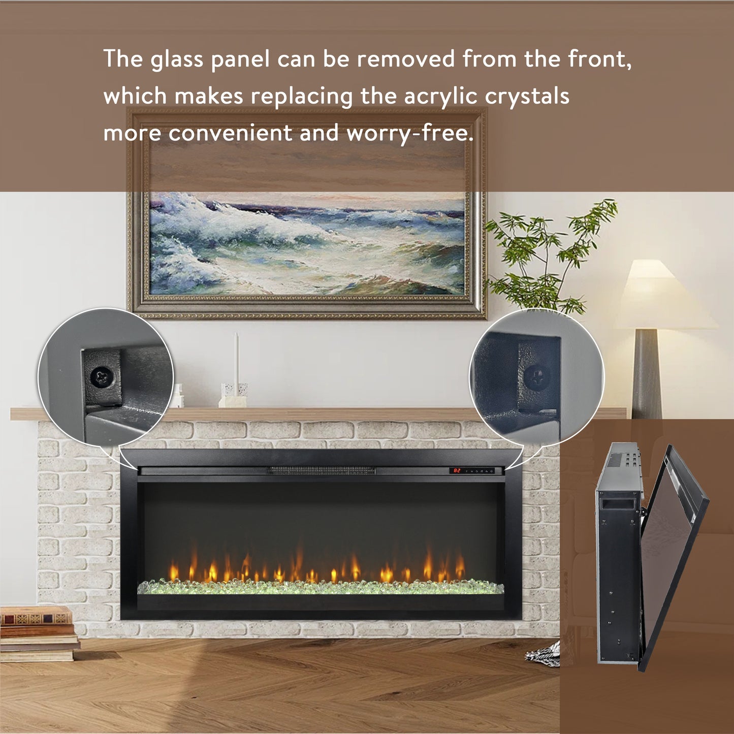 Oakridge Modern Electric Fireplace Heater