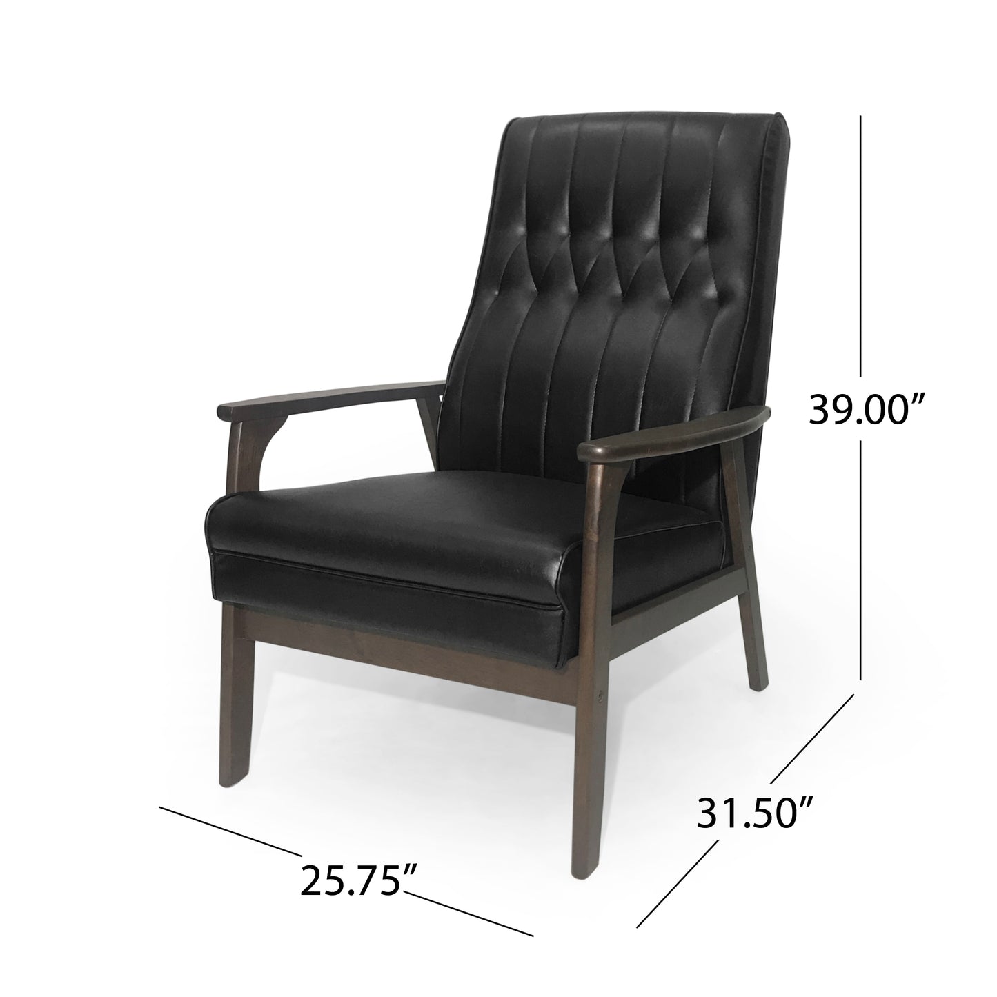 Mission Mid-Century Matte Accent Chair
