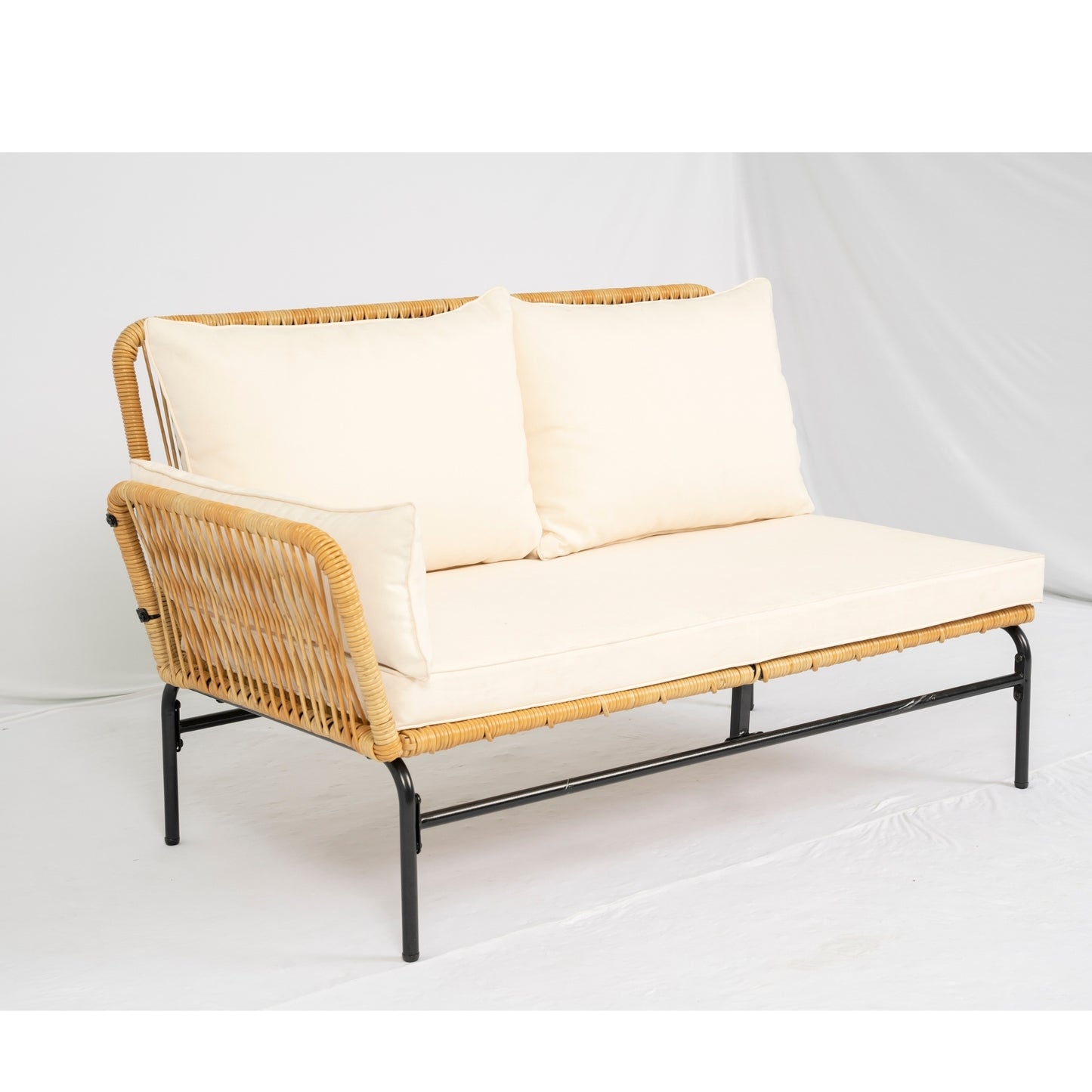 Marcel Modern Natural Wicker Patio Set