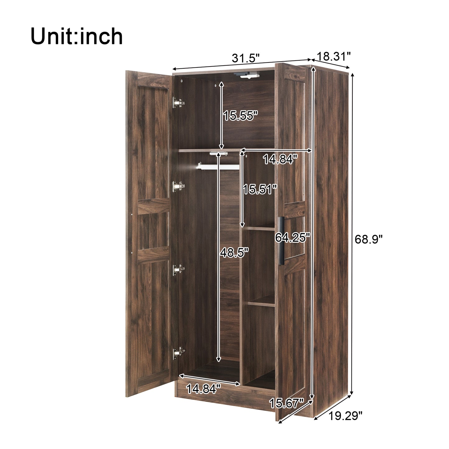 Westport Modern Wooden Wardrobe