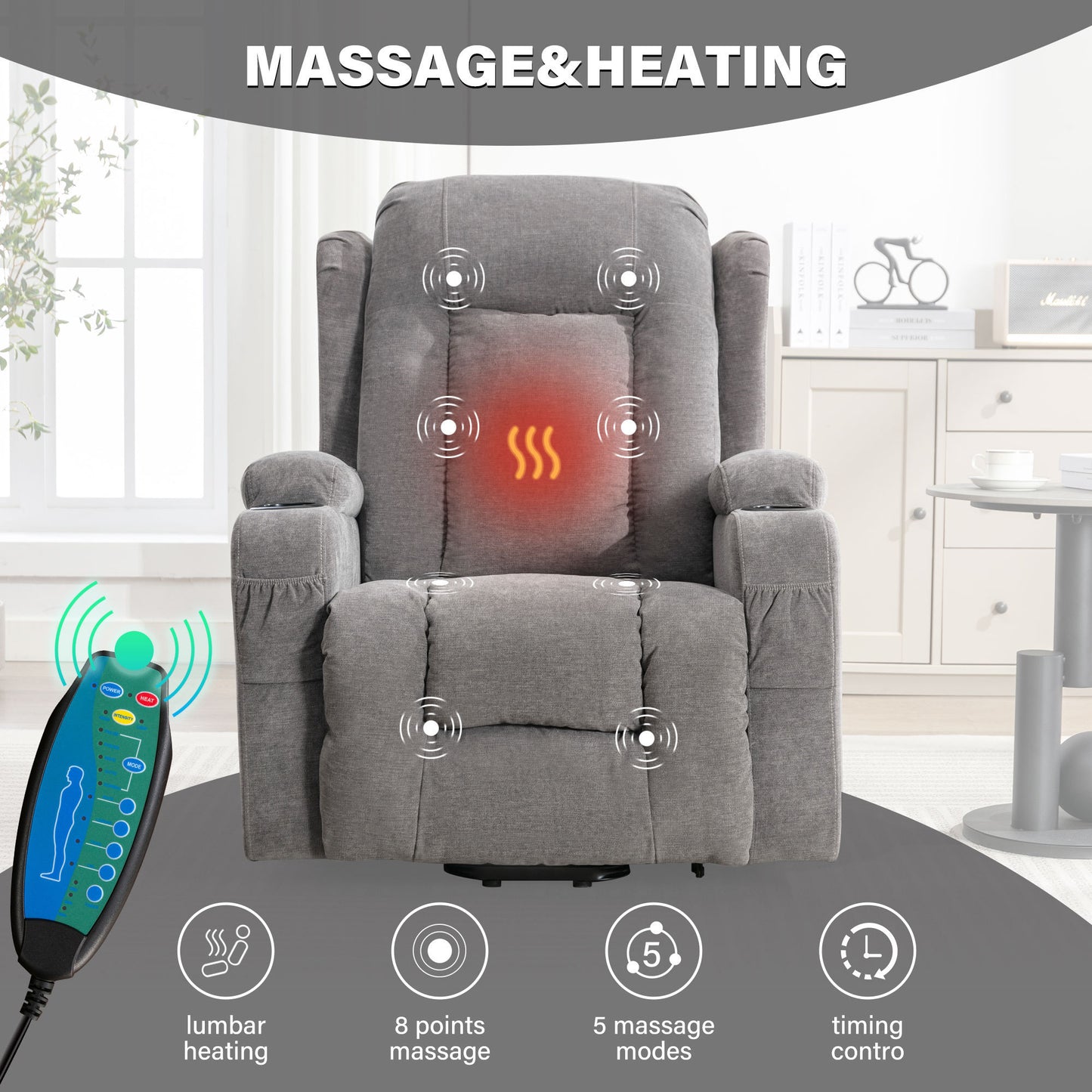 Napa Contemporary Power Lift Recliner Chair