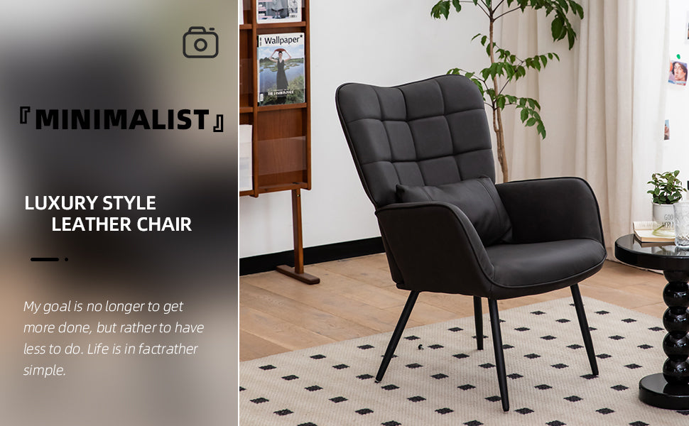 Calista Mid-Century Padded Accent Chair