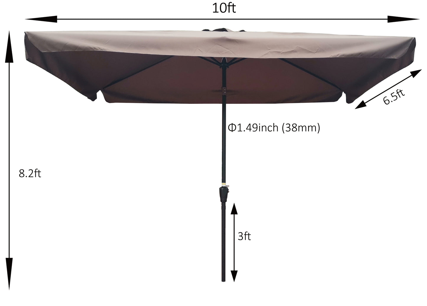 Justo Modern Garden Market Patio Umbrella