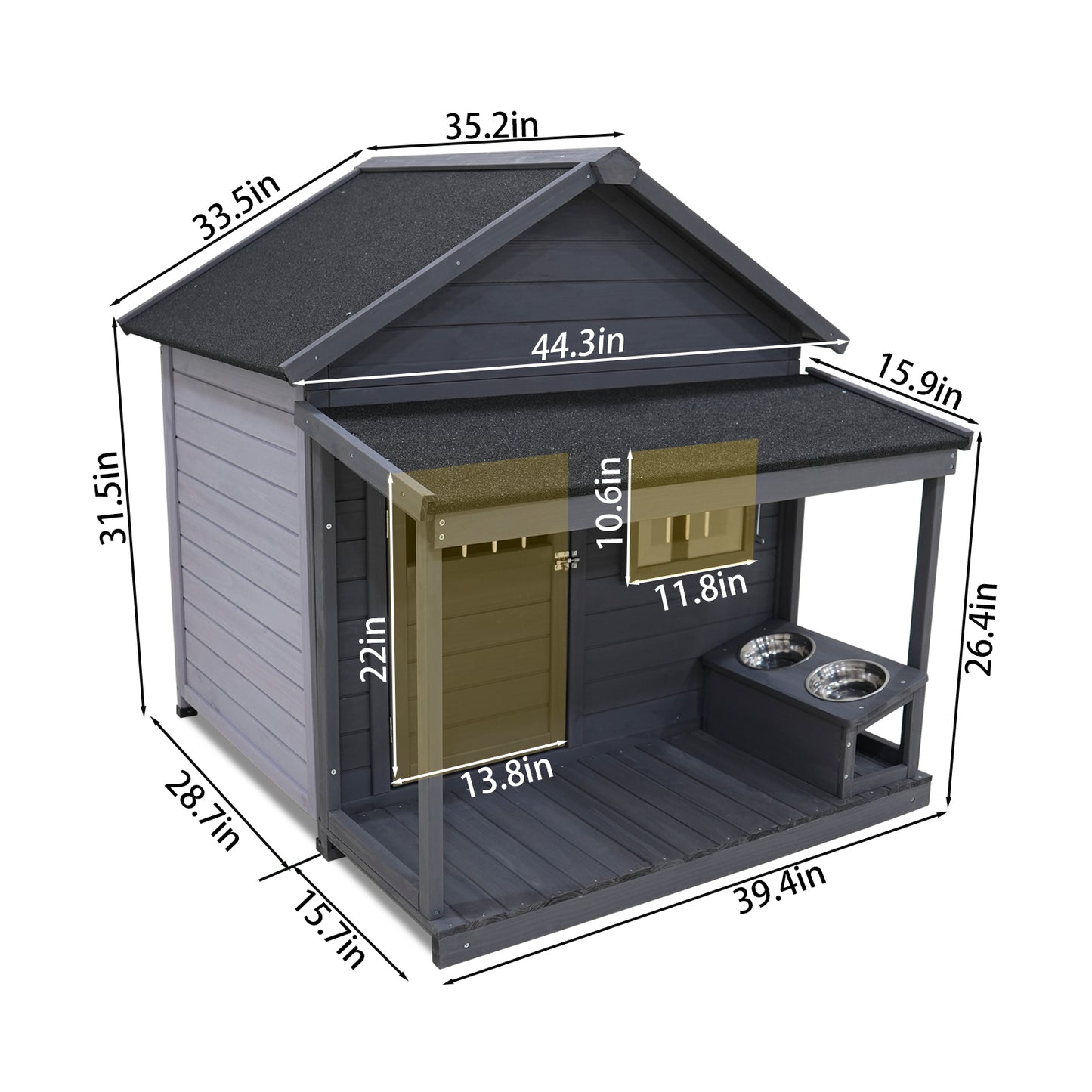 Justo Craftsman Solid Wood Doghouse