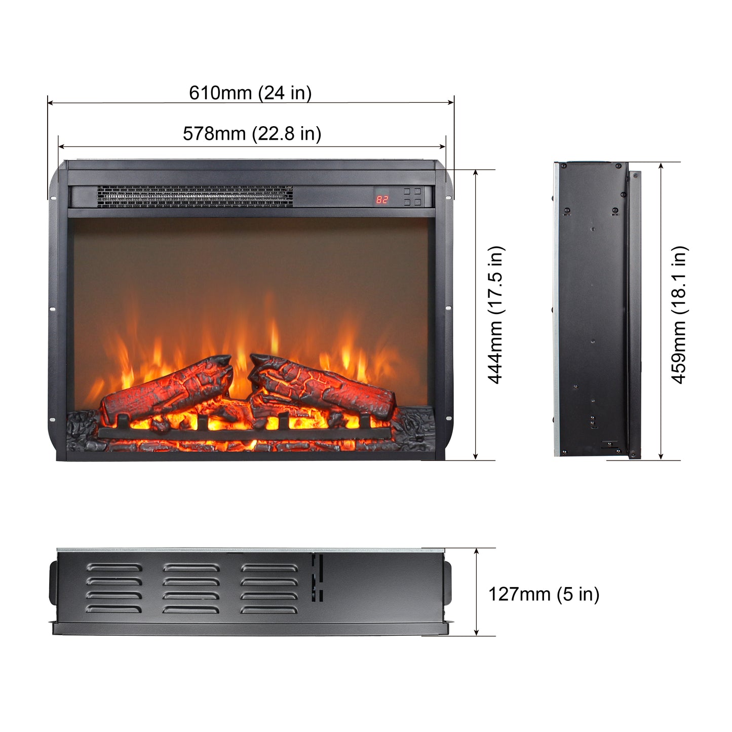 Centerville Contemporary Electric Fireplace Insert