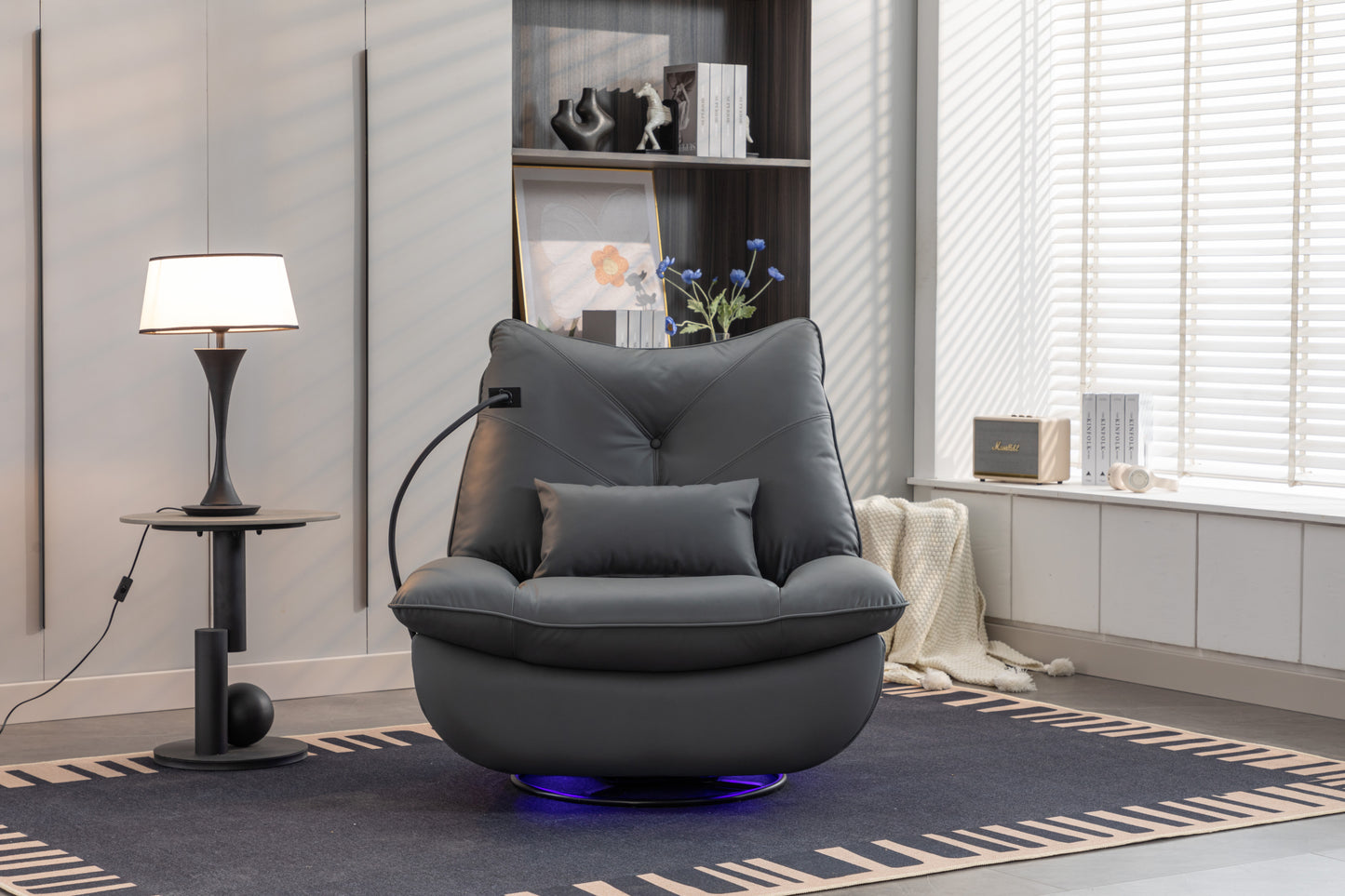 Warmsprings Contemporary Swivel Glider Power Recliner