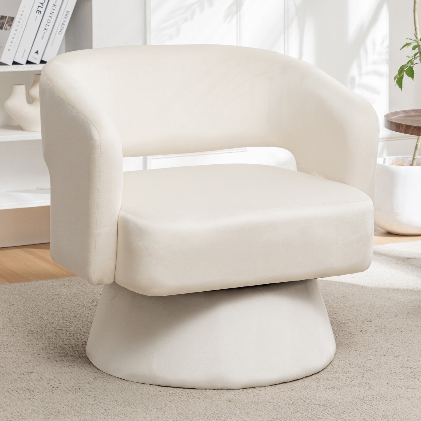 Jiron Contemporary Velvet Swivel Chair