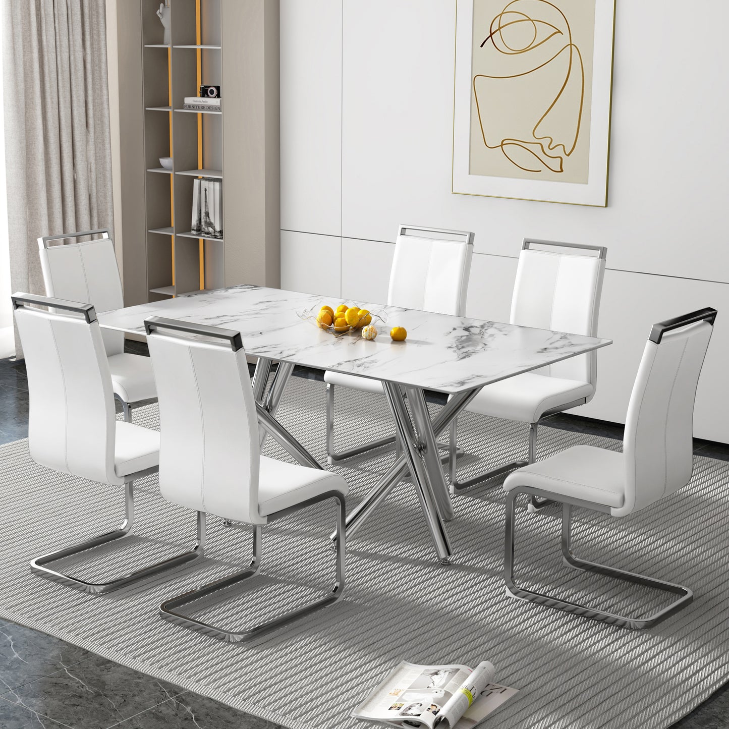 Emery Modern Glass Dining Table