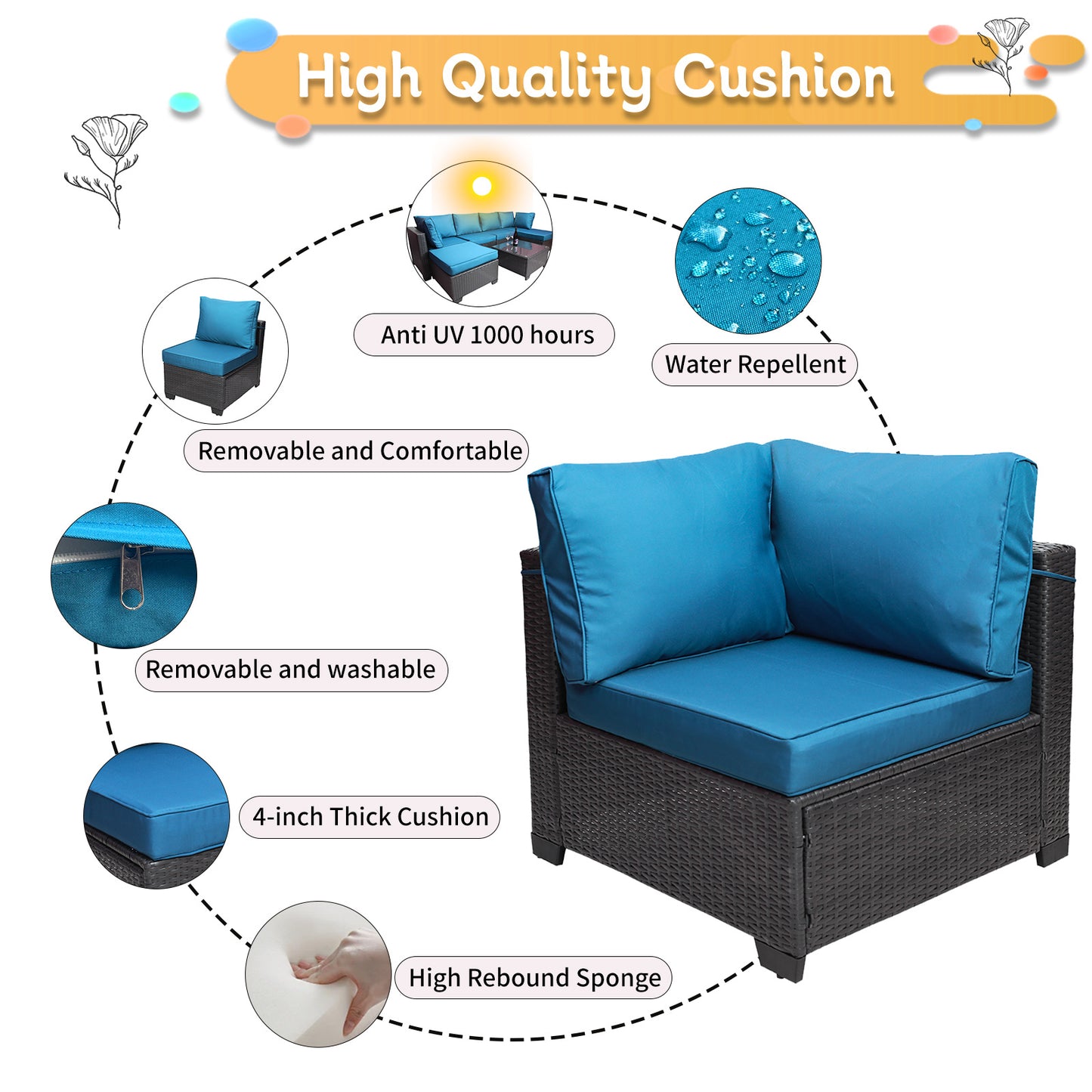 Cleo Modern Rattan Patio Set