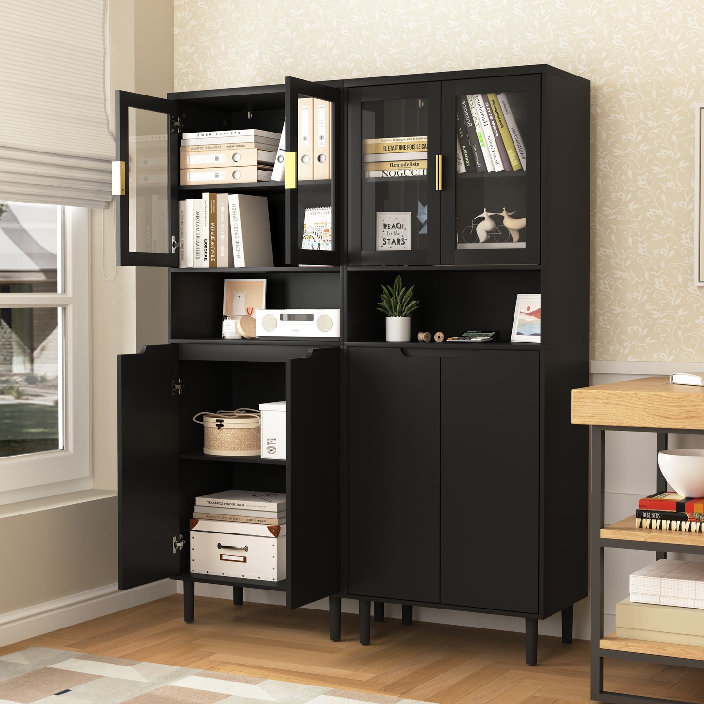 Sonoma Modern Glass Storage Bedroom Cabinet