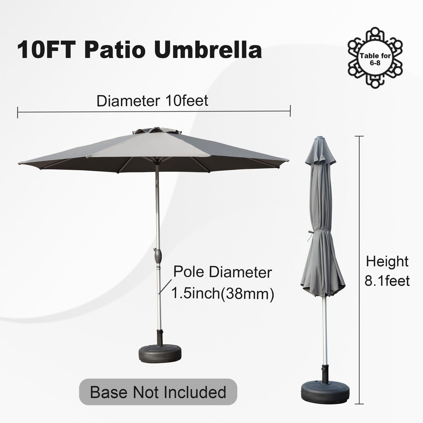 Mission Contemporary Patio Market Umbrella