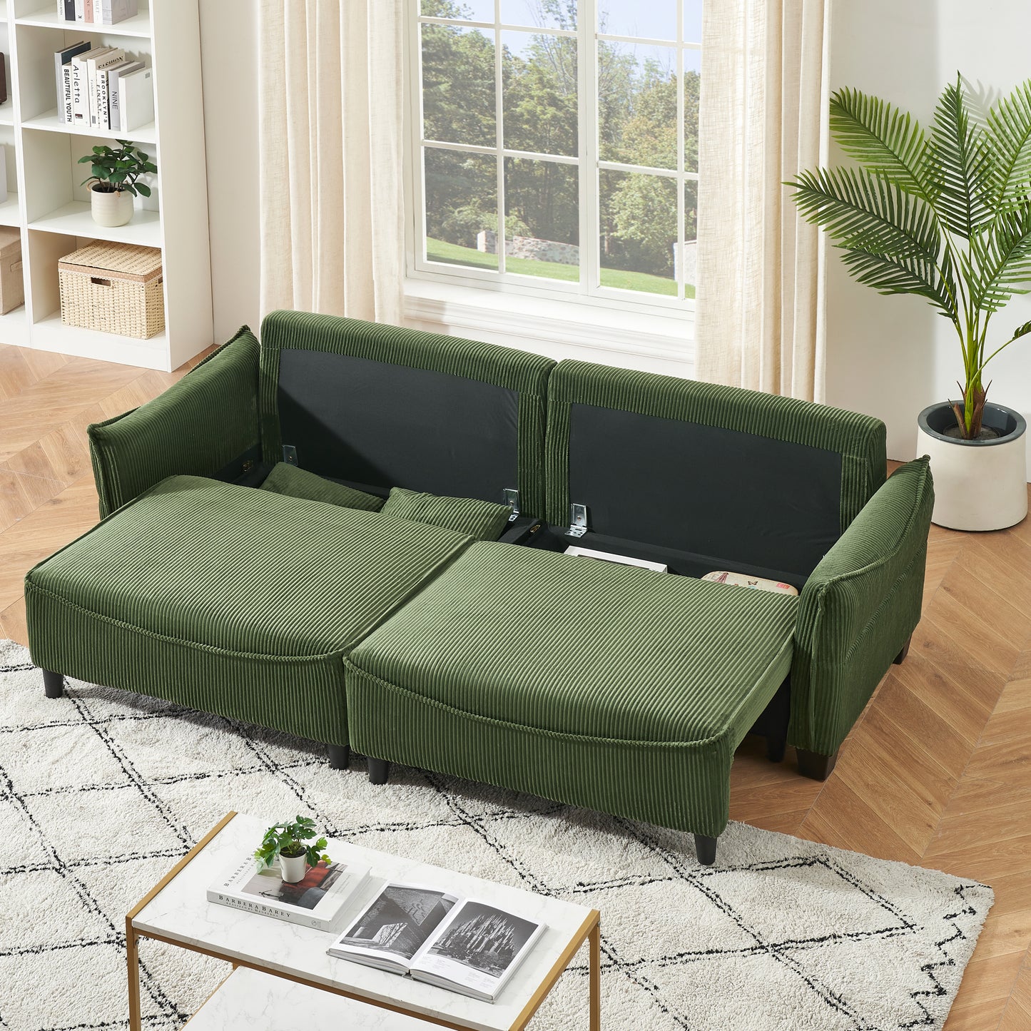 Napa Mid-Century Corduroy Sofa Bed