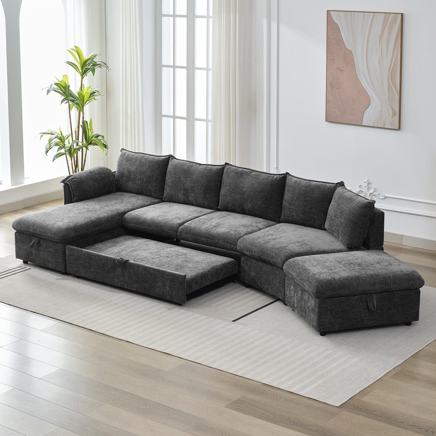 Sonoma Modern Pull-out Couch Sectional