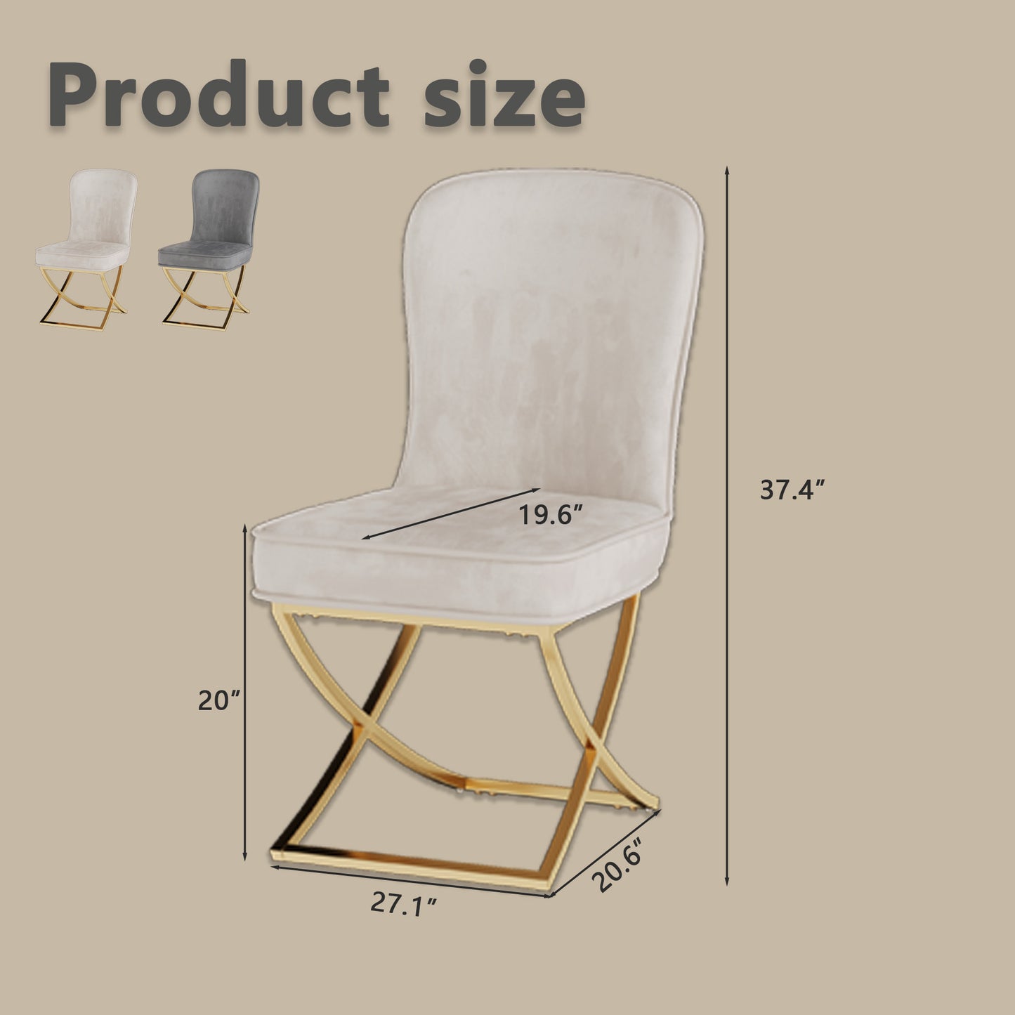 Westport Modern Velvet Dining Chair Set