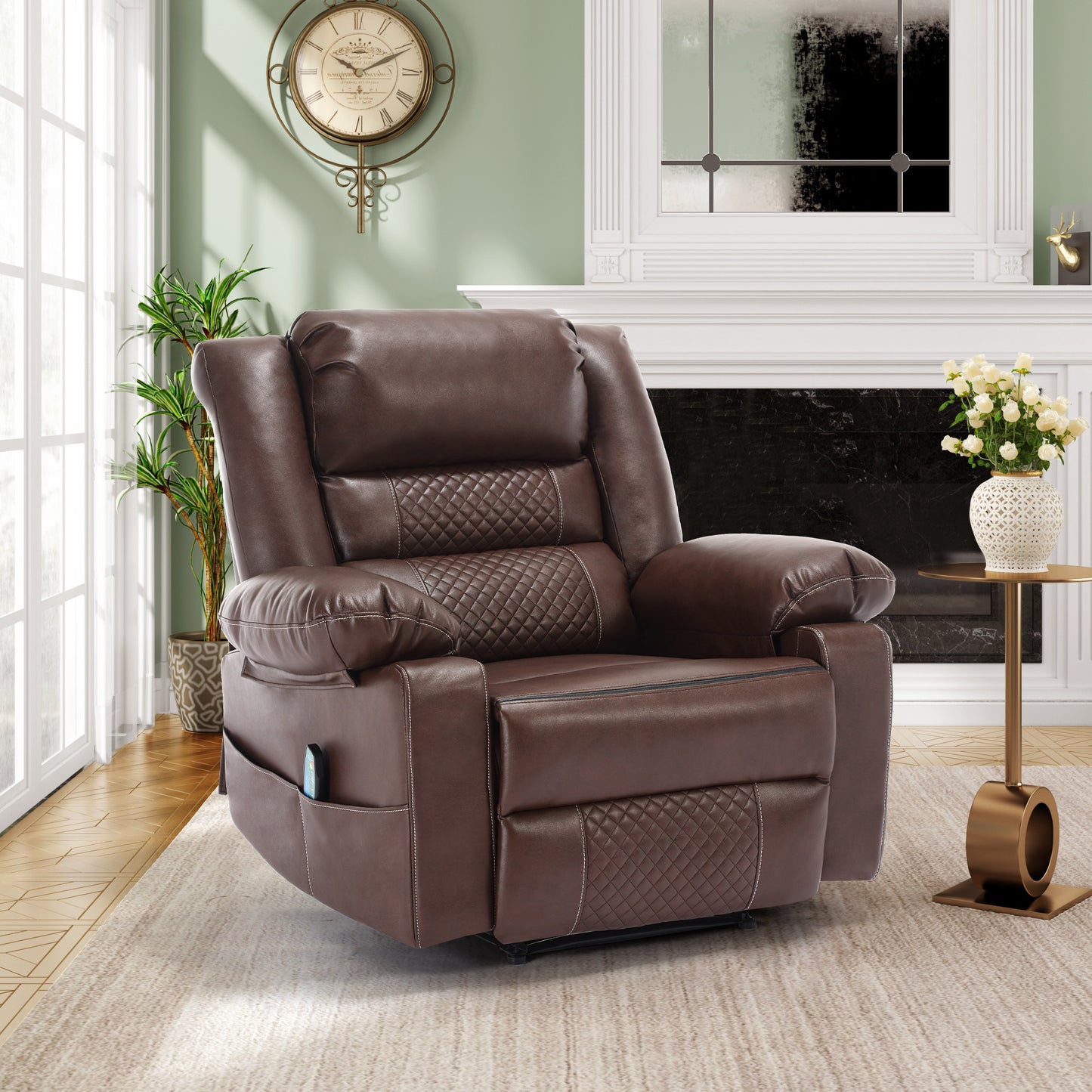 Lula Modern Breathable Leather Massage Recliner